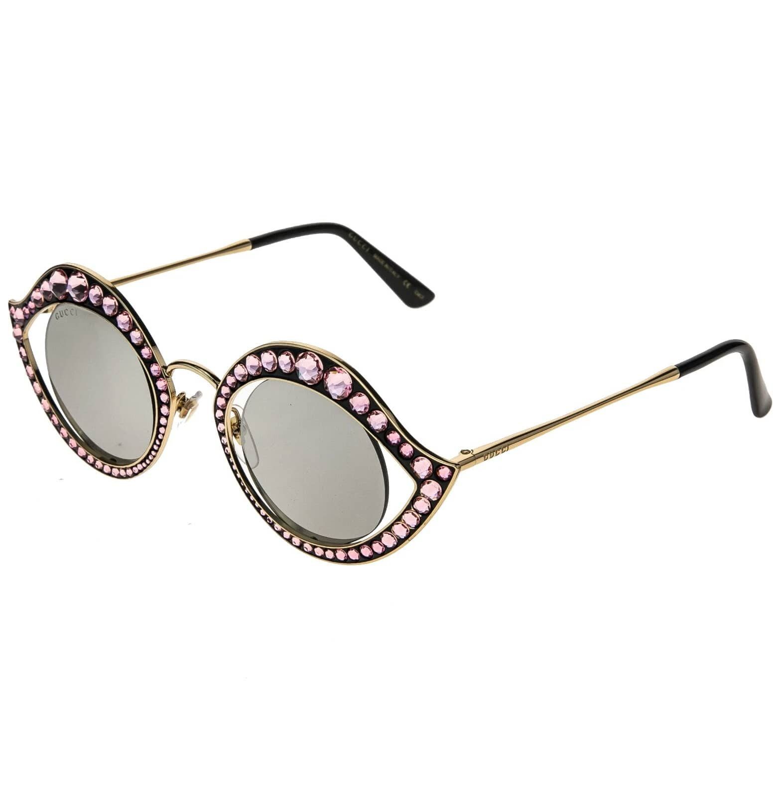 Gucci GUCCI GG0046S CRYSTAL LIPS Stud 0046 Gold Pink Silver Size ONE SIZE - 9 Thumbnail