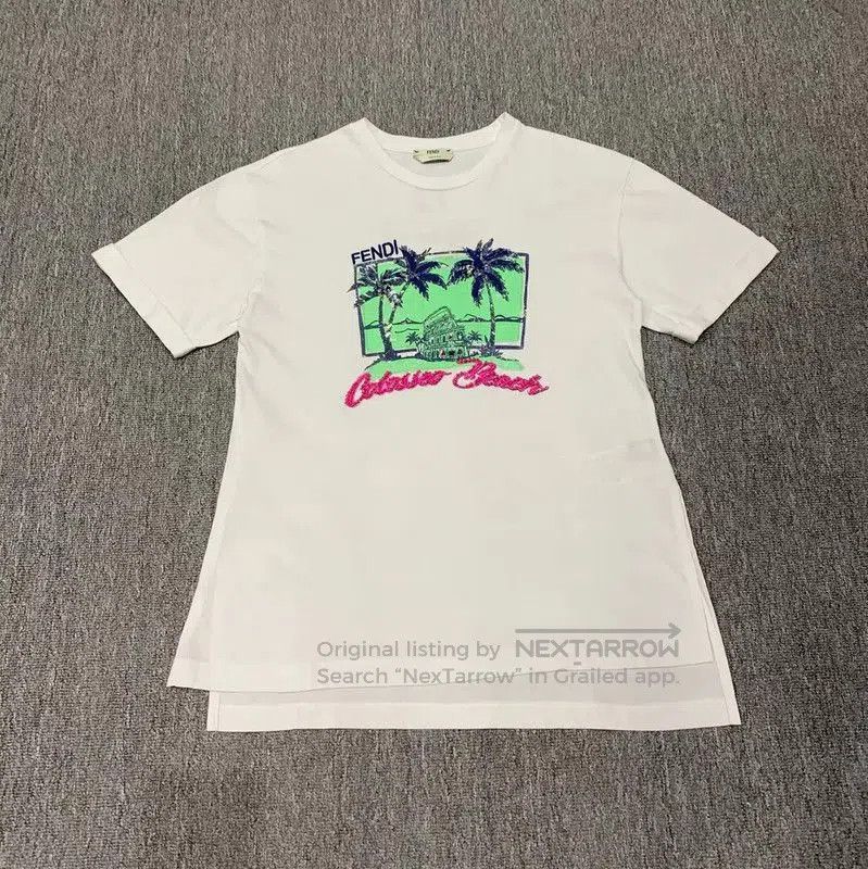 Fendi Fendi Summer Beach Graphic Cotton T-Shirt . Size S / US 4 / IT 40 - 1 Thumbnail