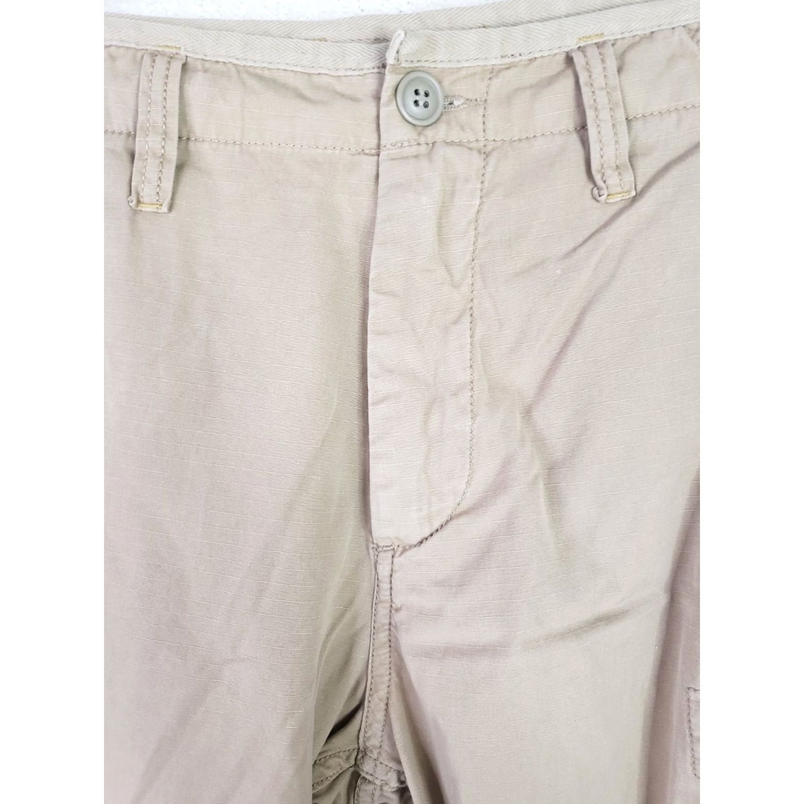 Lucky Brand Lucky Brand Pants Men 30x30 Tan Ripstop Cargo Pocket Straight Relaxed Mid Rise 30 In Beige Army Military 30x30 Casual Workwear Size US 30 / EU 46 - 4 Thumbnail