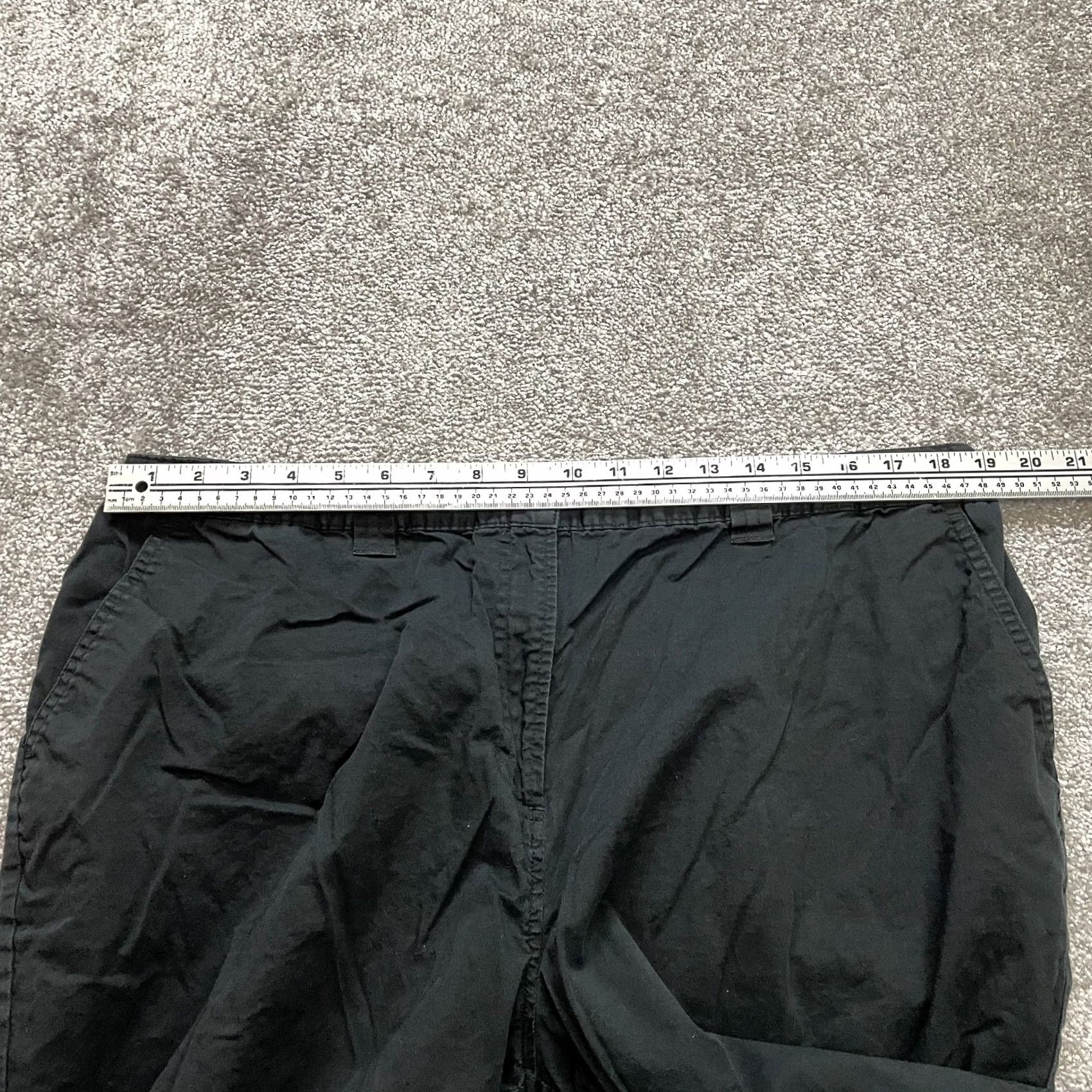 Vintage Kim Rogers Chino Bermuda Shorts Womesn 18W Black Casual Cotton Pockets 10” Insm Size 26" / US 2 / IT 38 - 6 Thumbnail