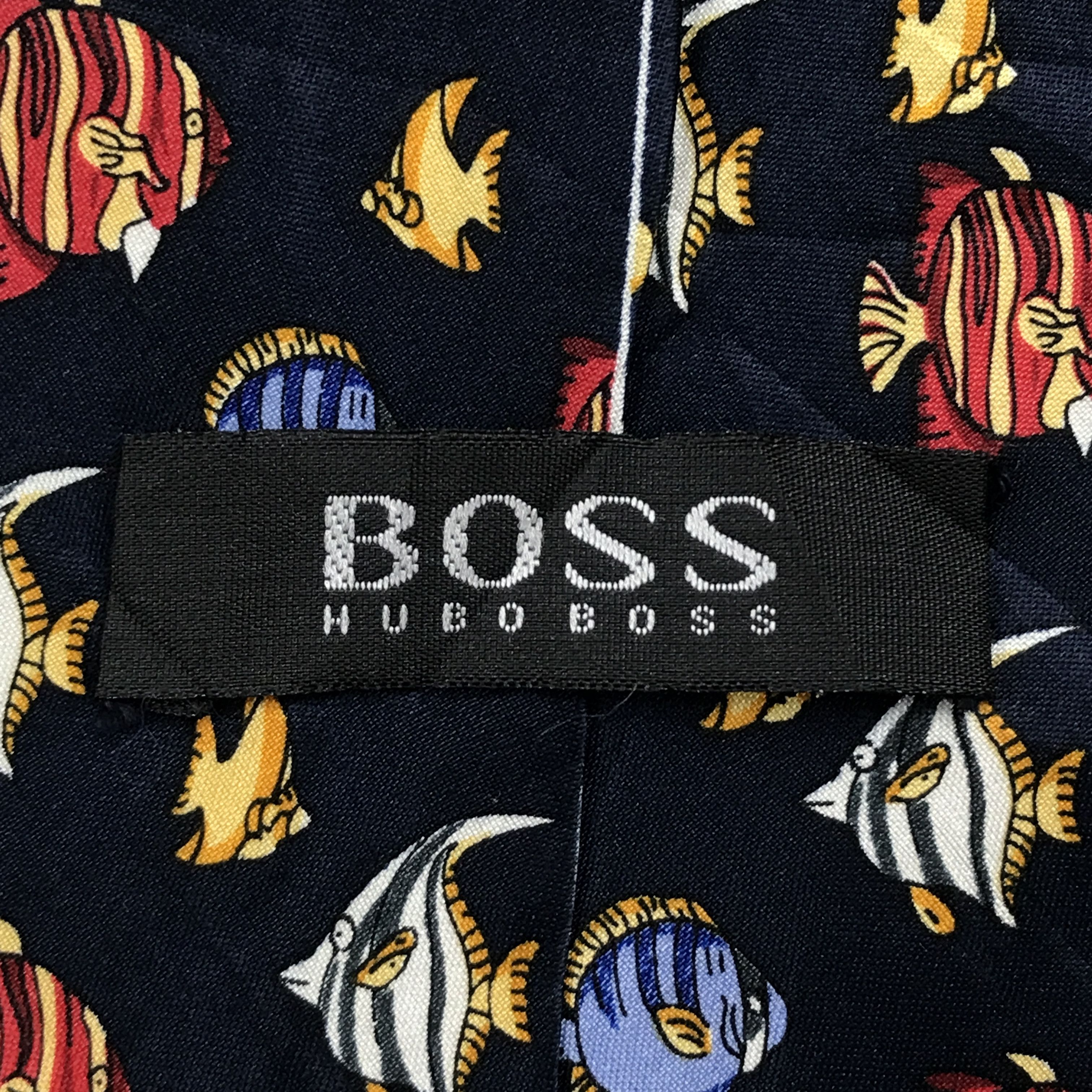 Designer × Hugo Boss × Vintage Vintage Hugo Boss Silk Necktie Size ONE SIZE - 6 Thumbnail