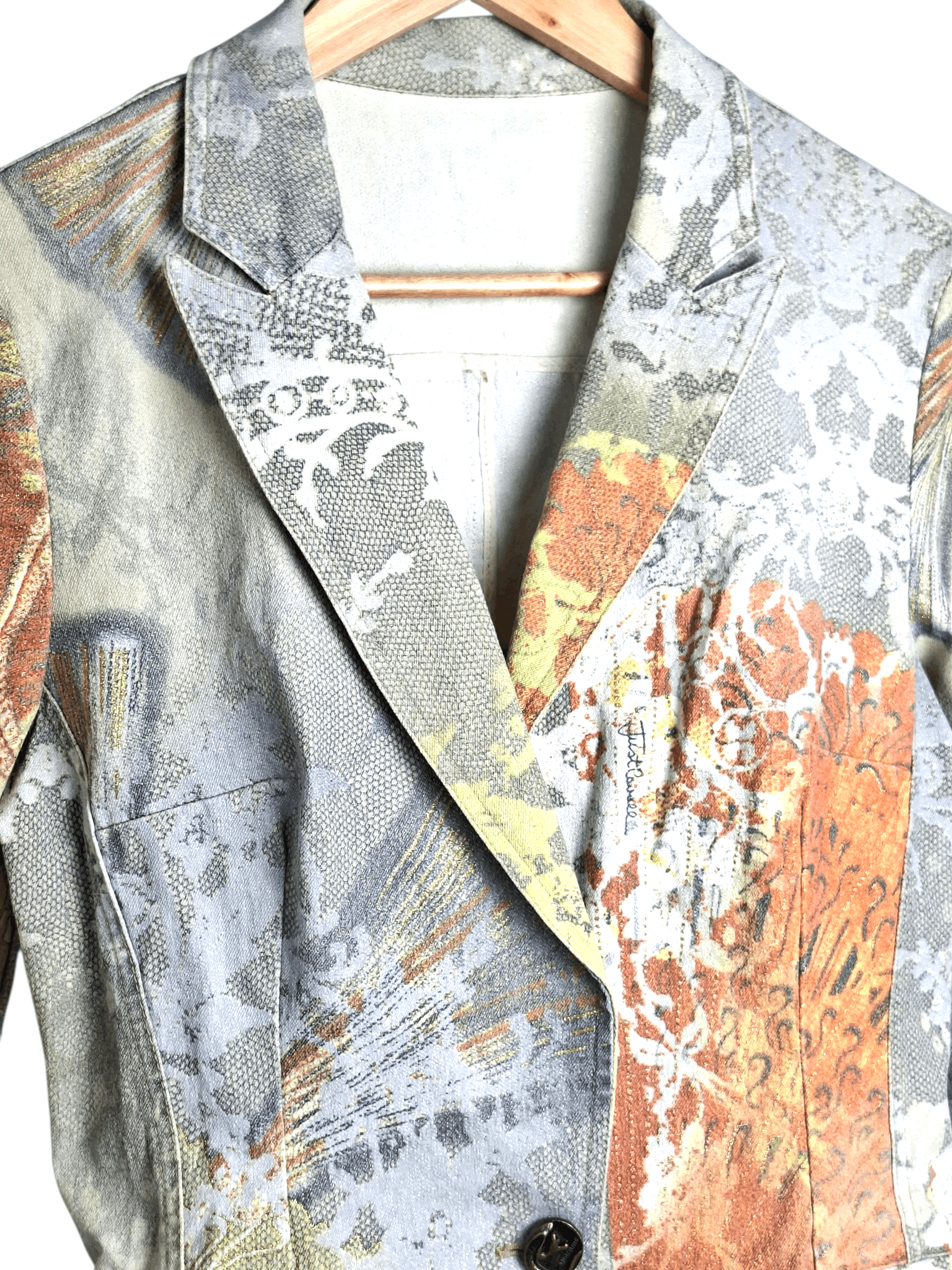 Just Cavalli Rare Vintage Just Cavalli Glimmer Print Blazer Archive Size S / US 4 / IT 40 - 4 Thumbnail