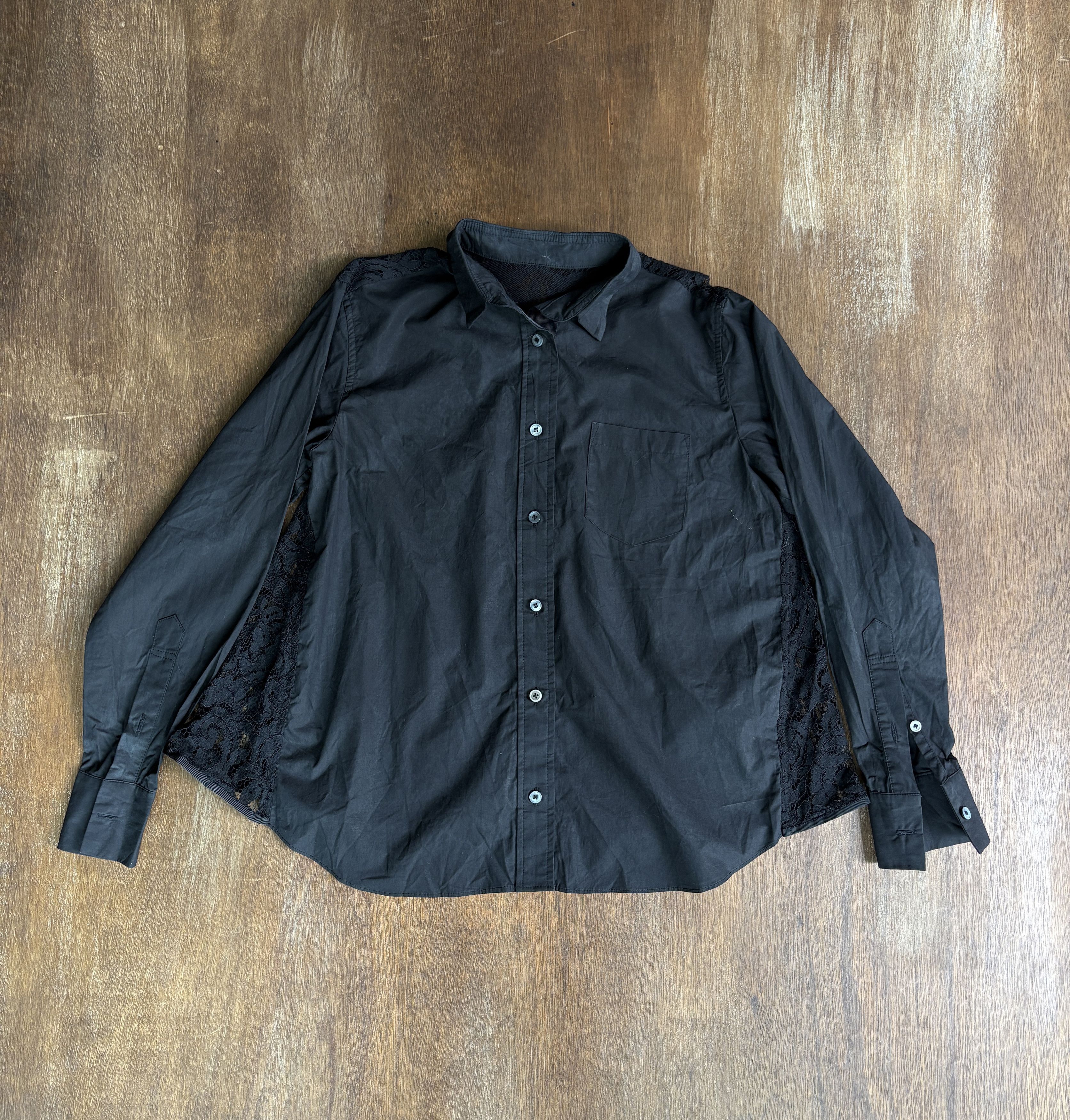 Sacai SACAI Flower Lace Shirt Made in Japan Size S / US 4 / IT 40 - 1 Thumbnail