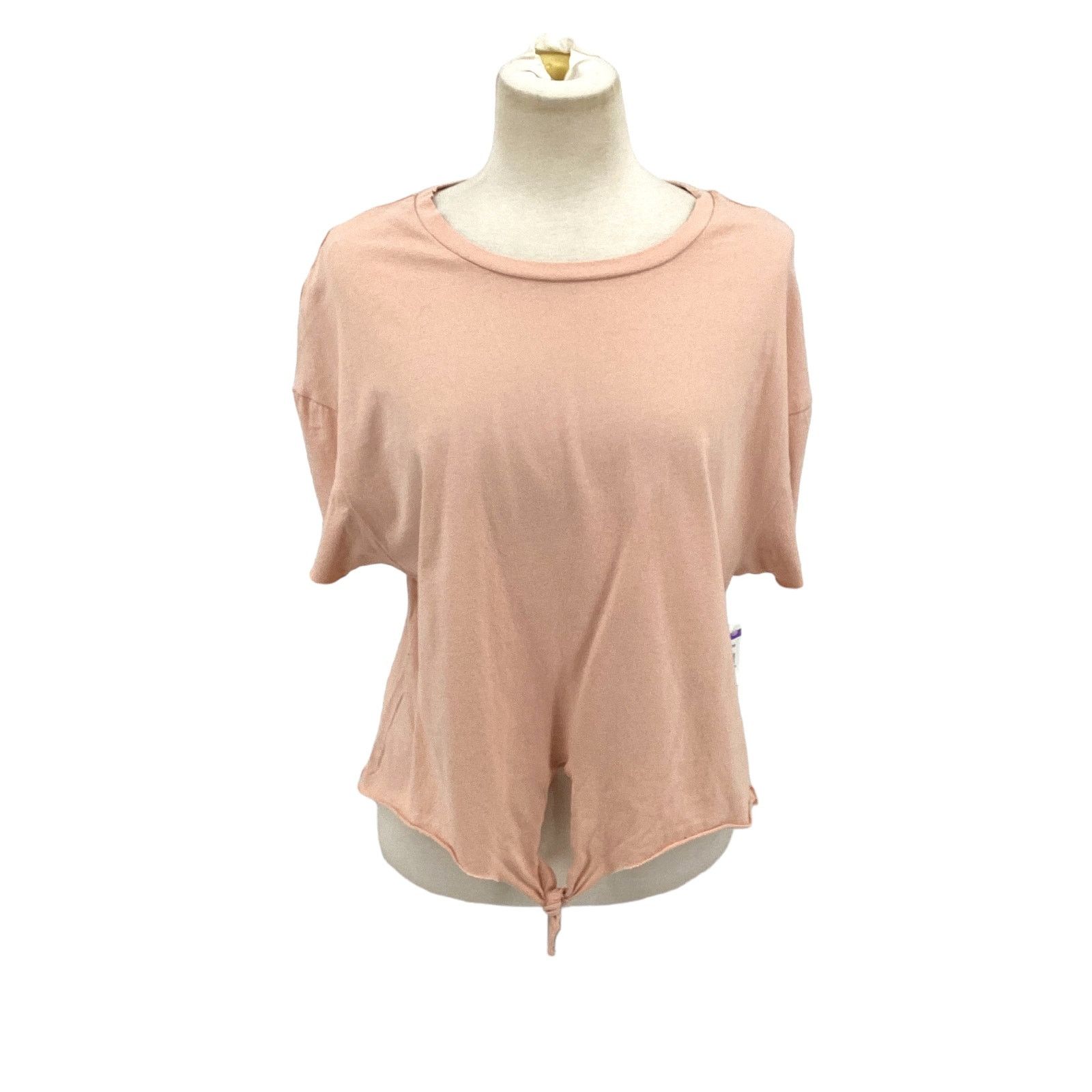 Other Honeydew Pink Off The Grid Knit Tie TShirt Medium NWOT $38 Size M / US 6-8 / IT 42-44 - 3 Thumbnail