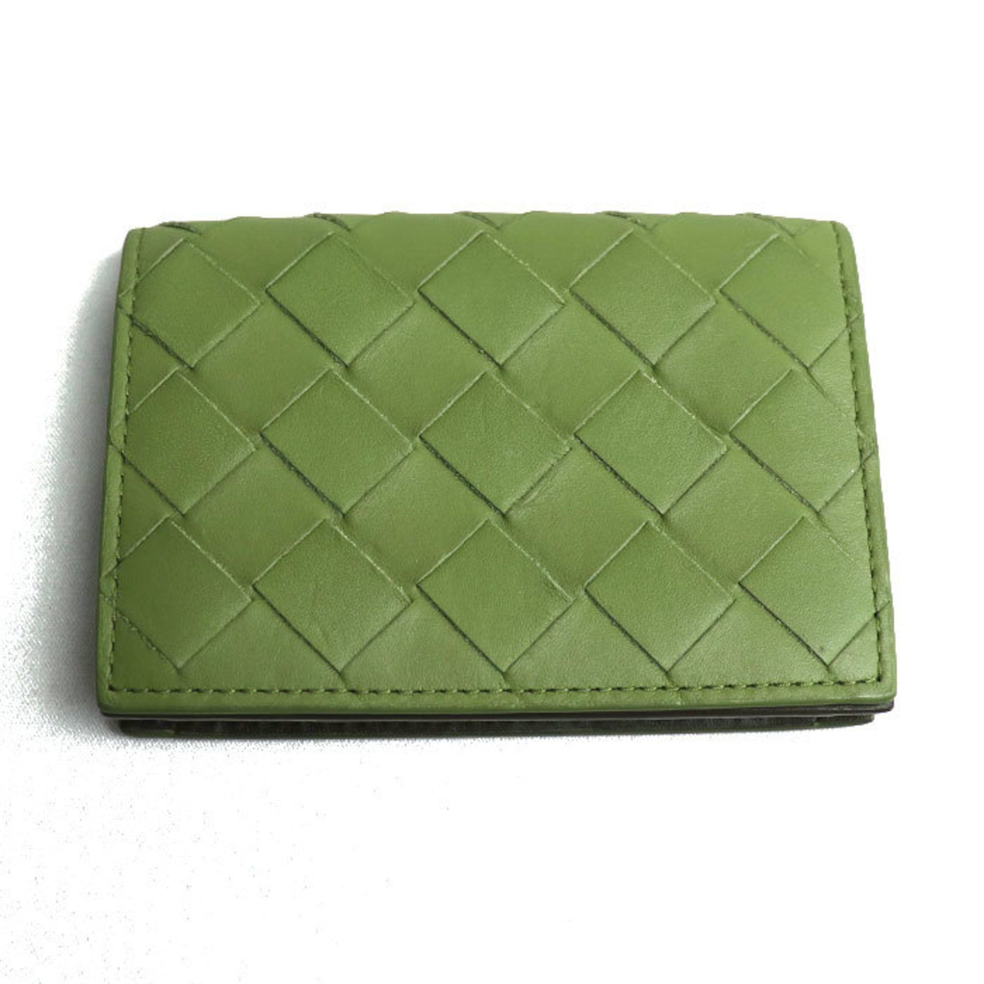 Bottega Veneta BOTTEGAVENETA Bottega Veneta Intrecciato Business Card Case Green 605720 Men's Size ONE SIZE - 1 Thumbnail