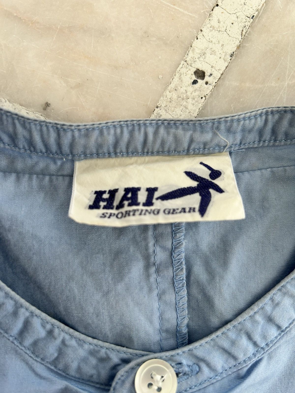 Hai Sporting Gear Issey Miyake Blue Baby Patch Shirt Vintage Size US M / EU 48-50 / 2 - 10 Thumbnail