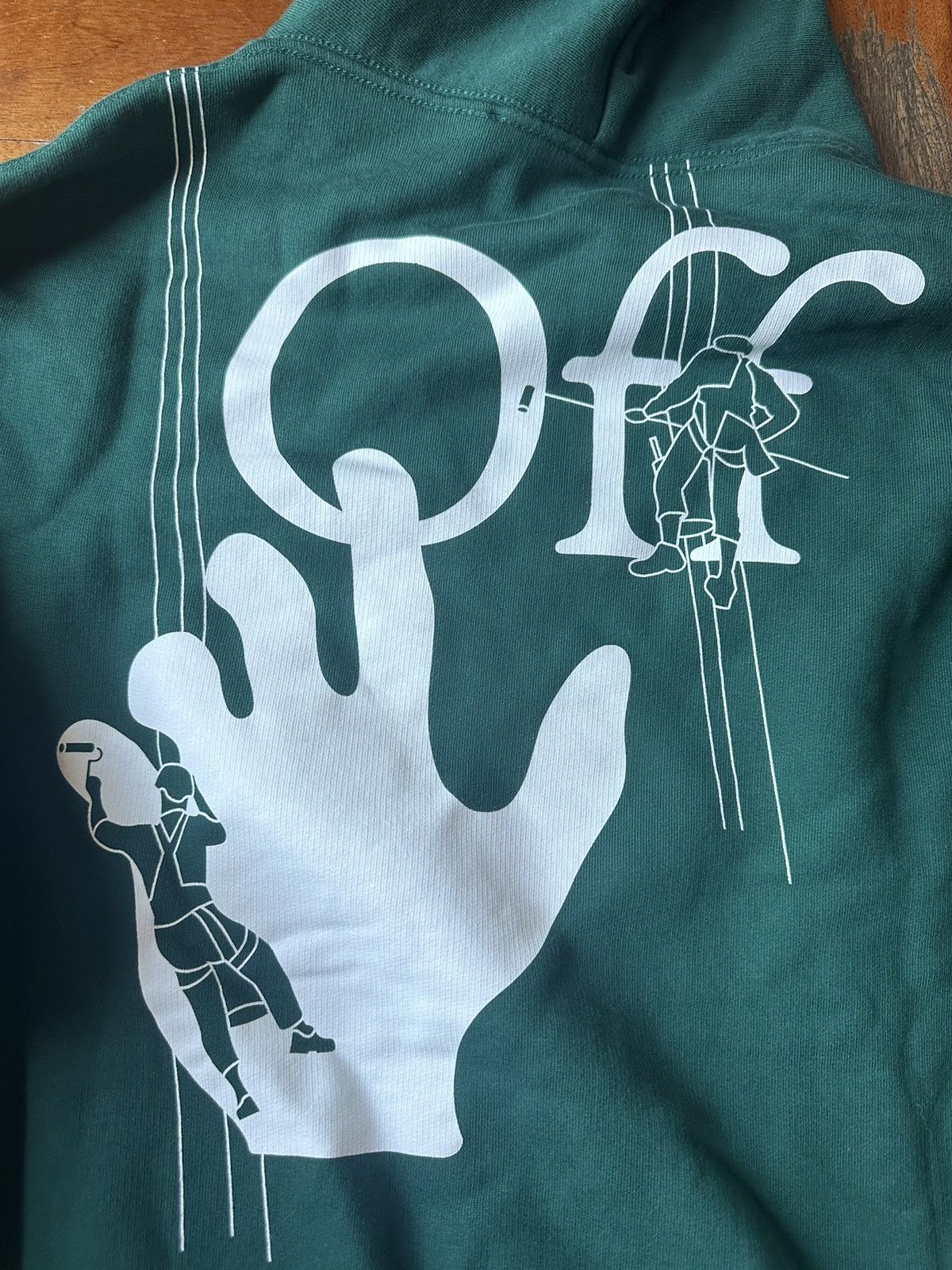 Off-White Off-White Green Hand Painters Hoodie Size US XS / EU 42 / 0 - 5 Thumbnail