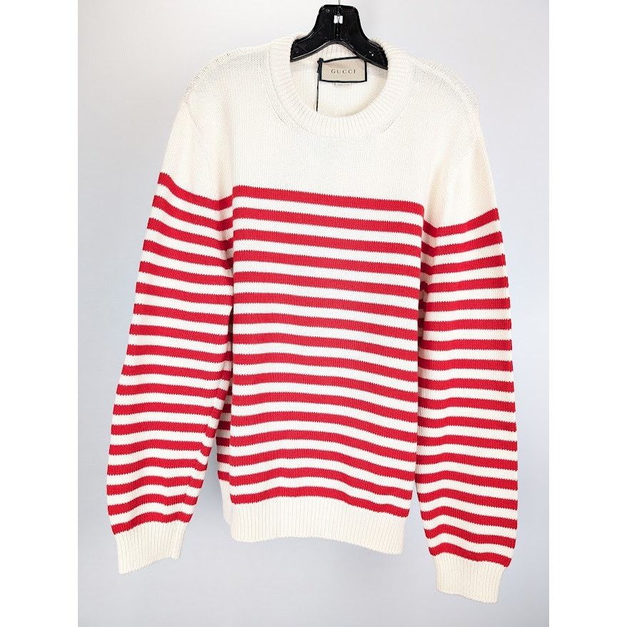 Gucci o1rshd1 Wool Cotton Long Sleeve Crewneck Sweatshirt Ivory Size US XL / EU 56 / 4 - 2 Thumbnail