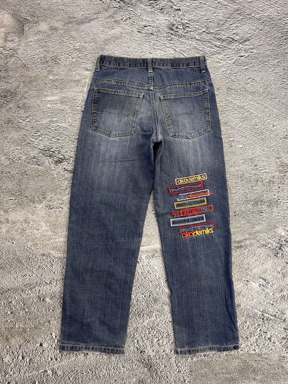 Akademiks × Vintage Akademiks Jeans vintage crazy embroidery Y2K blue Size US 28 / EU 44 - 8 Thumbnail