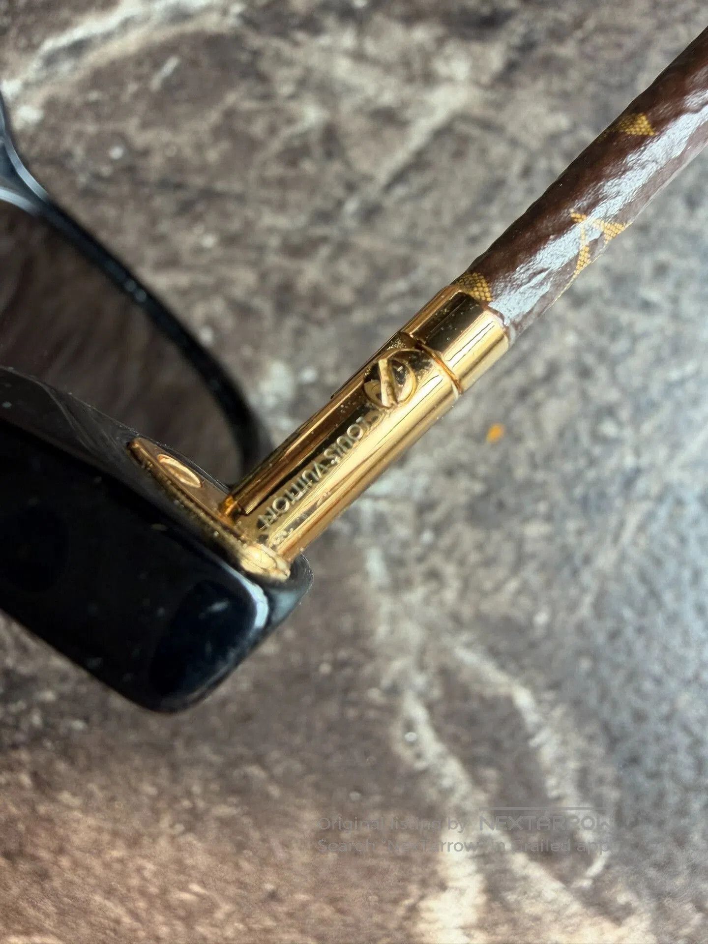 Louis Vuitton Louis Vuitton Monogram Thin Temple Sunglasses. Size ONE SIZE - 6 Thumbnail