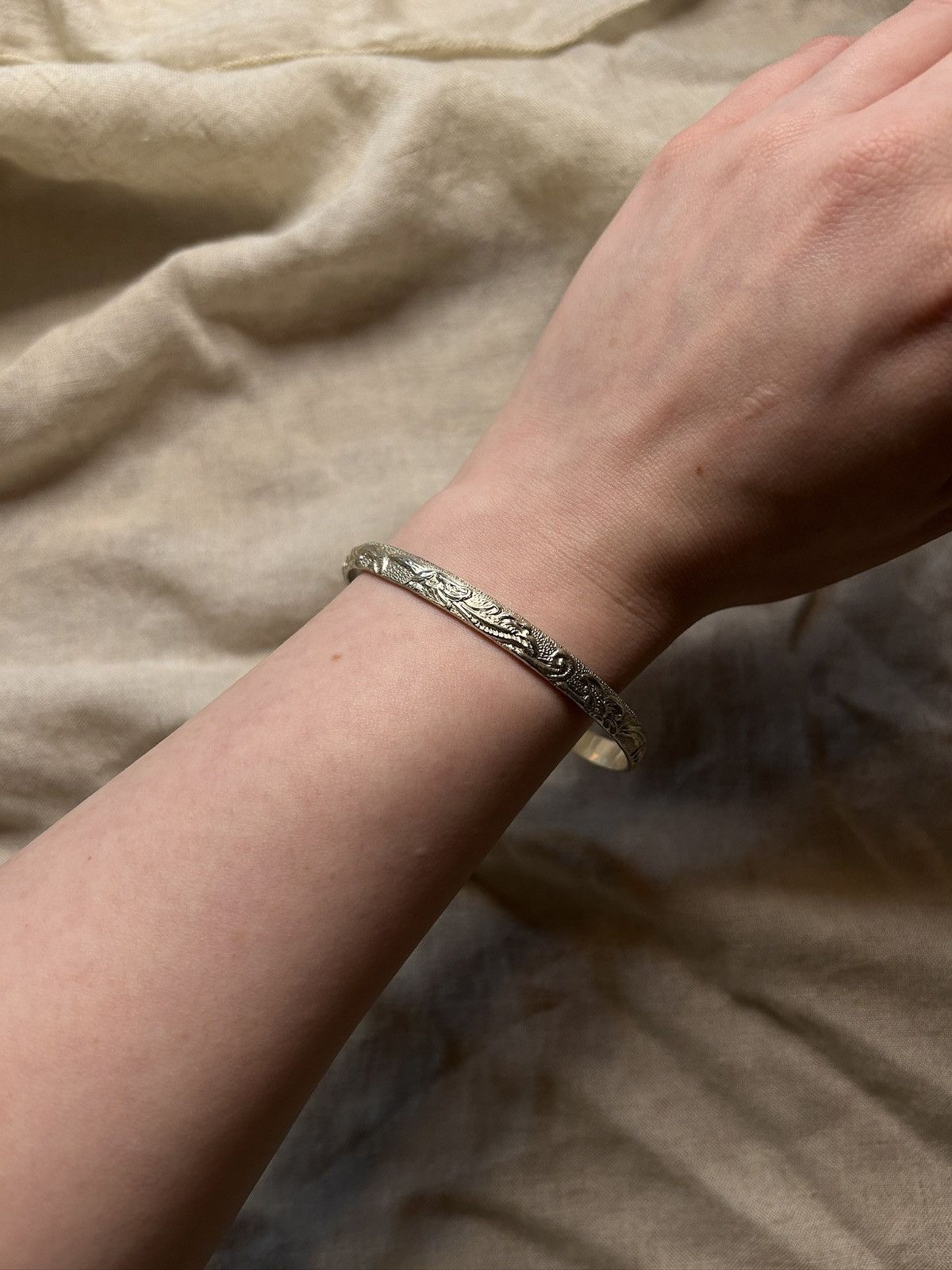 Vintage Sterling silver braclete Size ONE SIZE - 3 Thumbnail