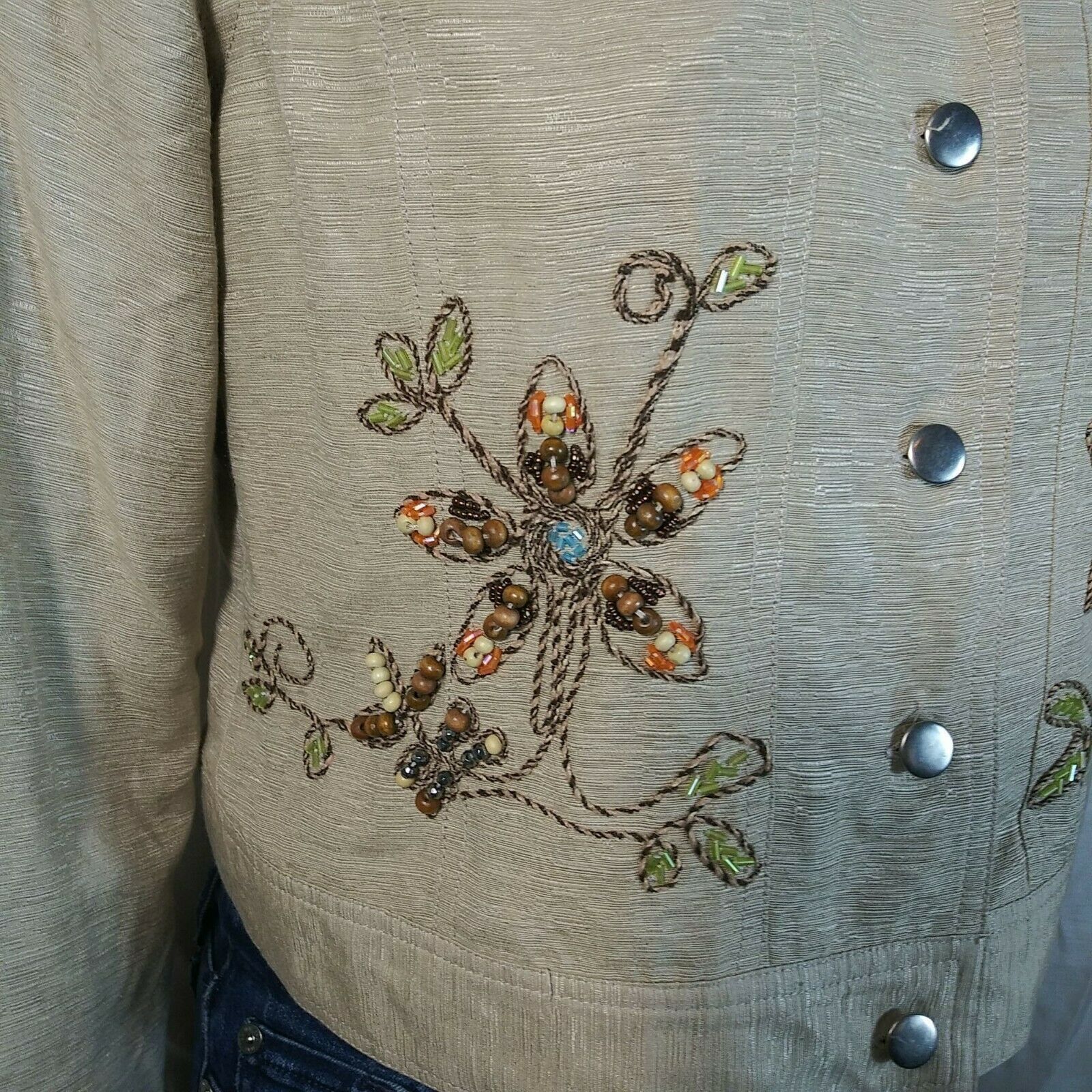 Vintage Petite Sophisticate Lightweight Jacket - Beaded - Small Size S / US 4 / IT 40 - 3 Thumbnail