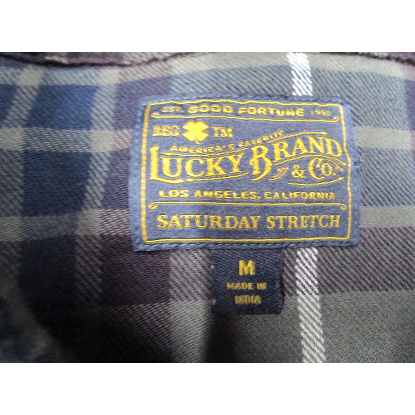 Lucky Brand VINTAGE Lucky Brand Men's Button-Up Shirt Flannel Plaid Long Sleeve Casual Fall Spring Summer Winter Green Medium Size US M / EU 48-50 / 2 - 3 Thumbnail