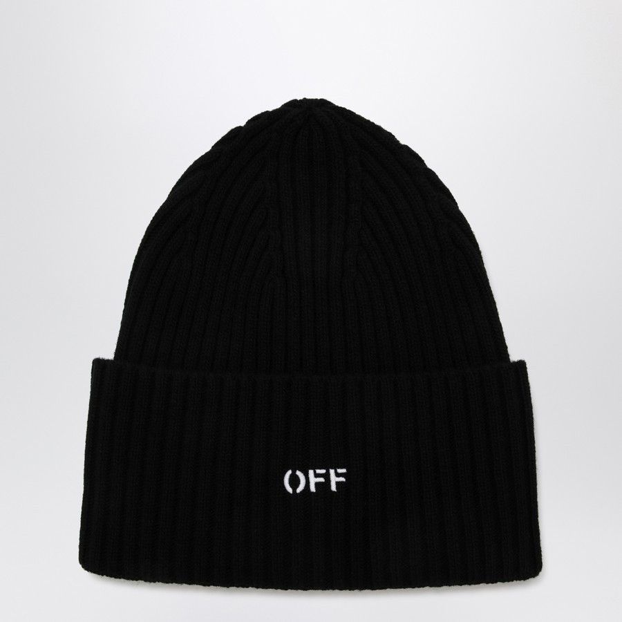 Off-White o1d2blof0924 Size: OS / Wool Cap With Logo in Black Size ONE SIZE - 1 Thumbnail