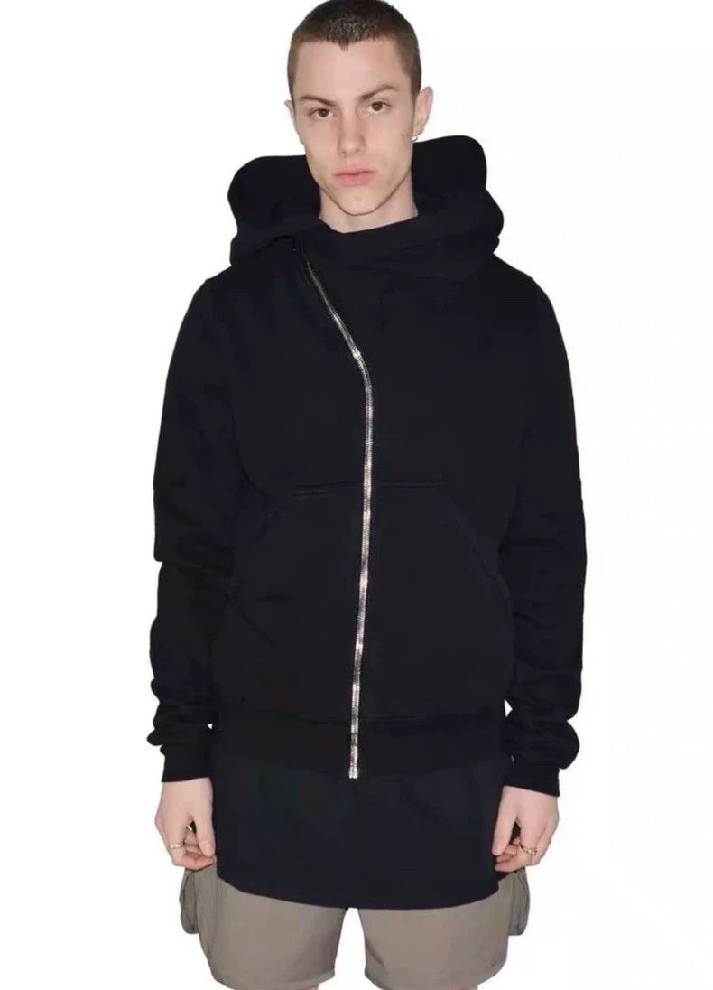 Rick Owens Drkshdw Black Zip-Up Jacket with Hood Size US L / EU 52-54 / 3 - 1 Thumbnail