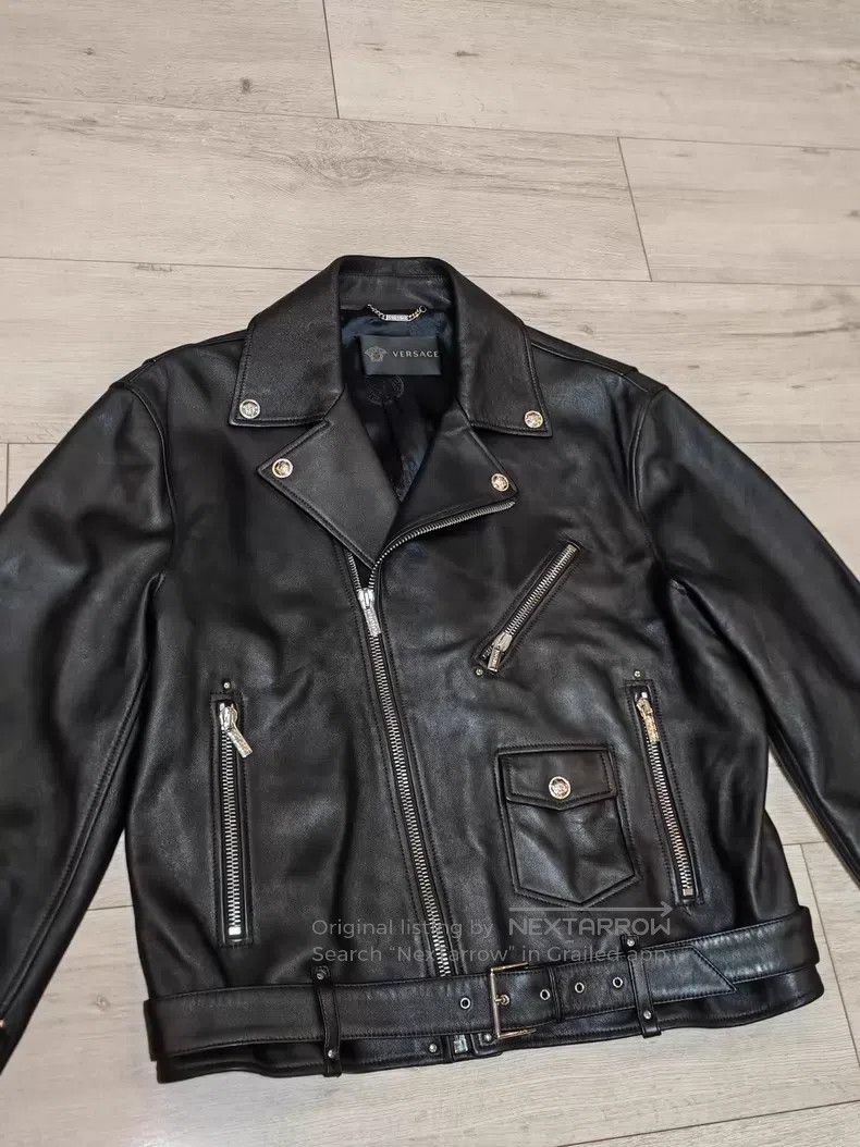 Versace Versace Men's motorcycle leather jacket Size US XXL / EU 58 / 5 - 2 Thumbnail