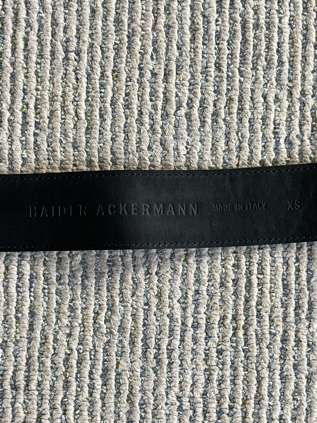 Haider Ackermann SS17 Blue Stripe Fabric Belt Size 28 - 4 Thumbnail
