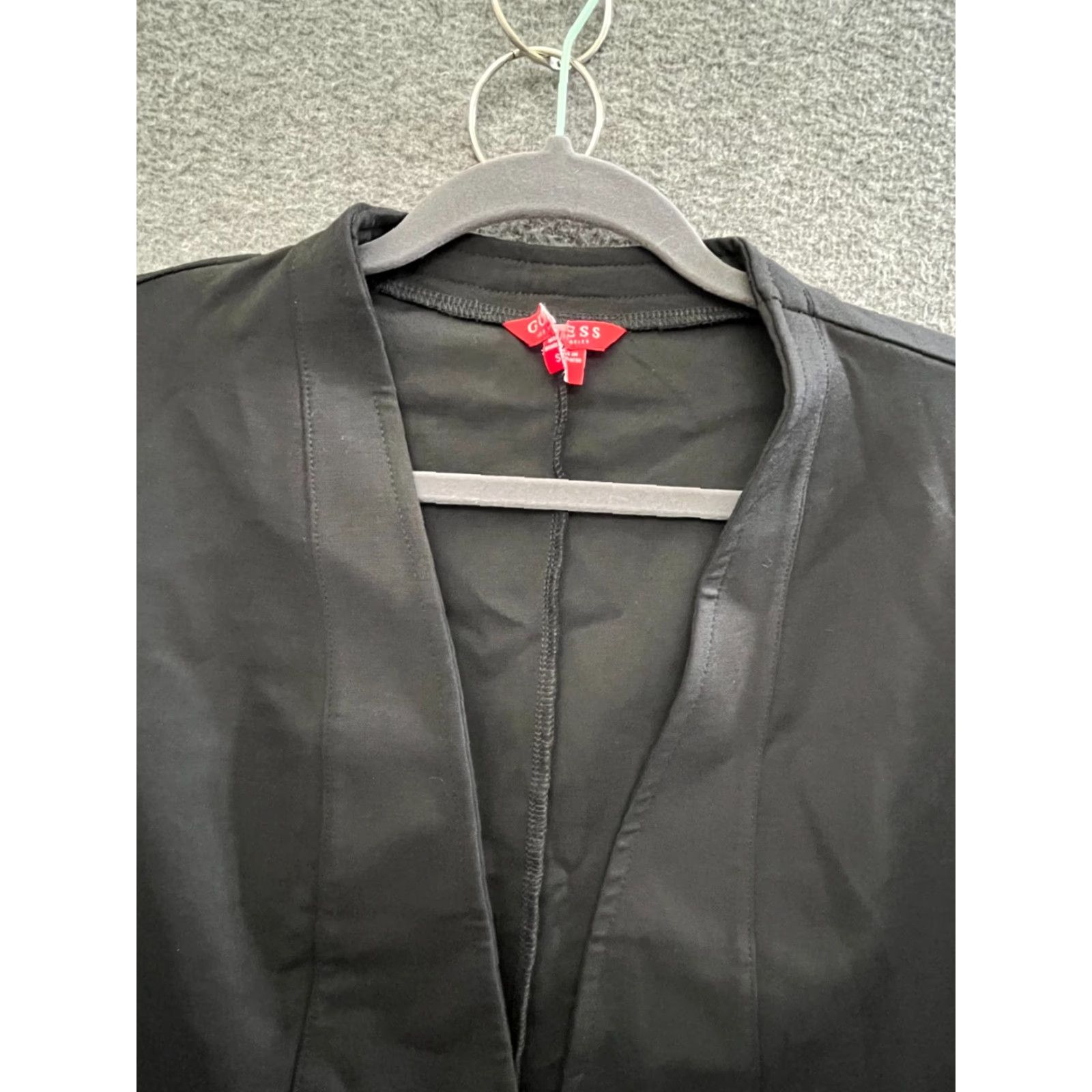 Guess GUESS Blazer Women's Black Open Front Cropped Length S Blazer Shirt Size S / US 4 / IT 40 - 3 Thumbnail