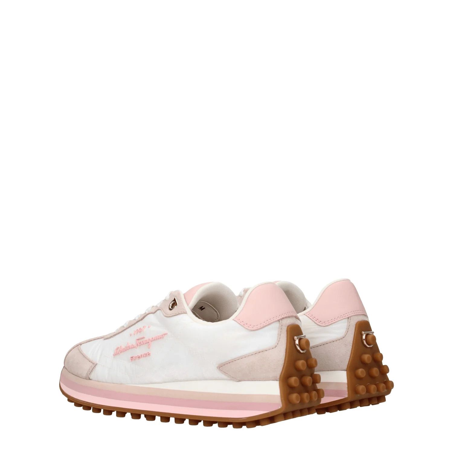 Salvatore Ferragamo ob1o1e1224 Fabric Sneakers in White Pink Size US 8 / IT 38 - 4 Thumbnail