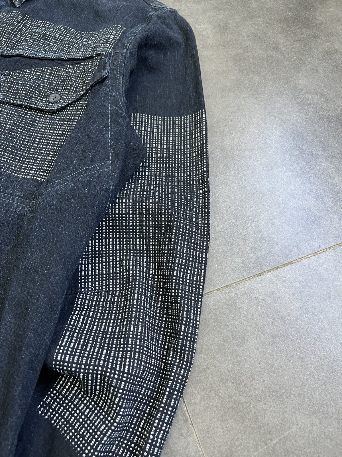 Marithe + Francois Girbaud Vintage MFG zip Japanese OverShirt sashiko print style Size US M / EU 48-50 / 2 - 9 Thumbnail