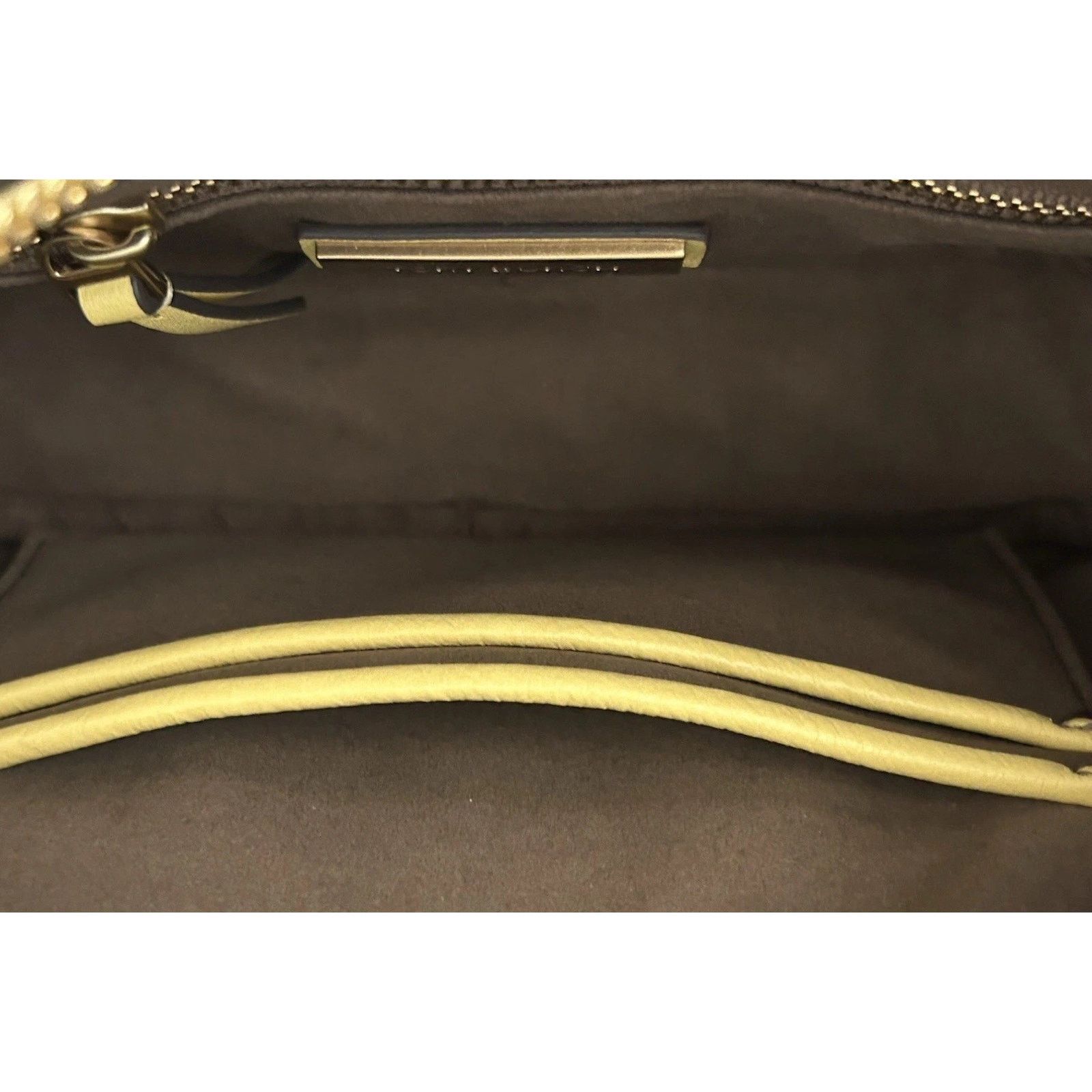 Tory Burch NWT Tory Burch Kira Patent Camera Bag Lemon Yellow 142808 Size ONE SIZE - 19 Thumbnail