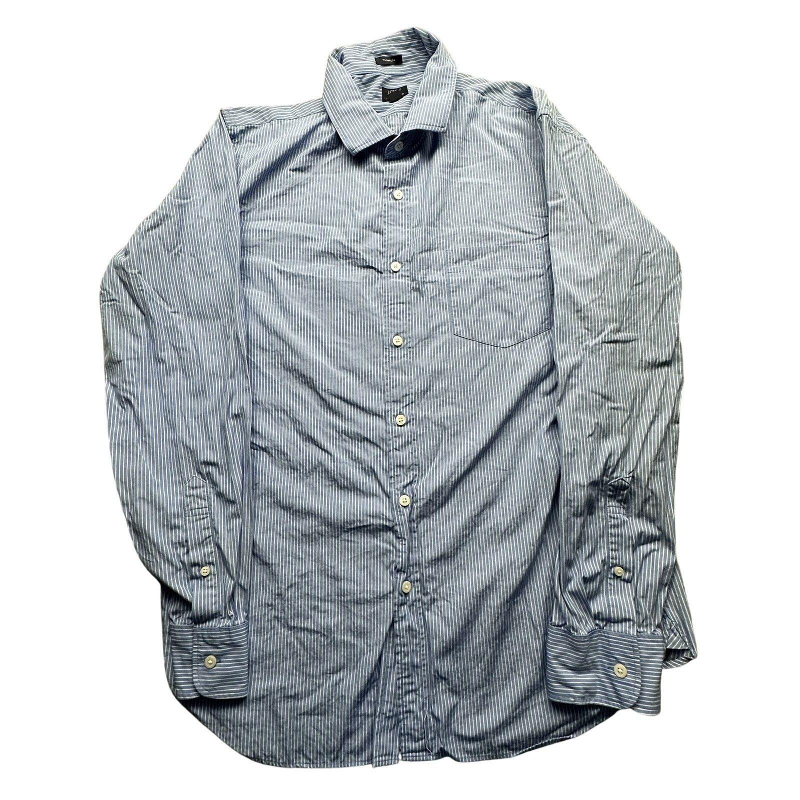 J.Crew J Crew Thompson Button Up Dress Shirt Mens XL Blue Striped Size US XL / EU 56 / 4 - 1 Thumbnail