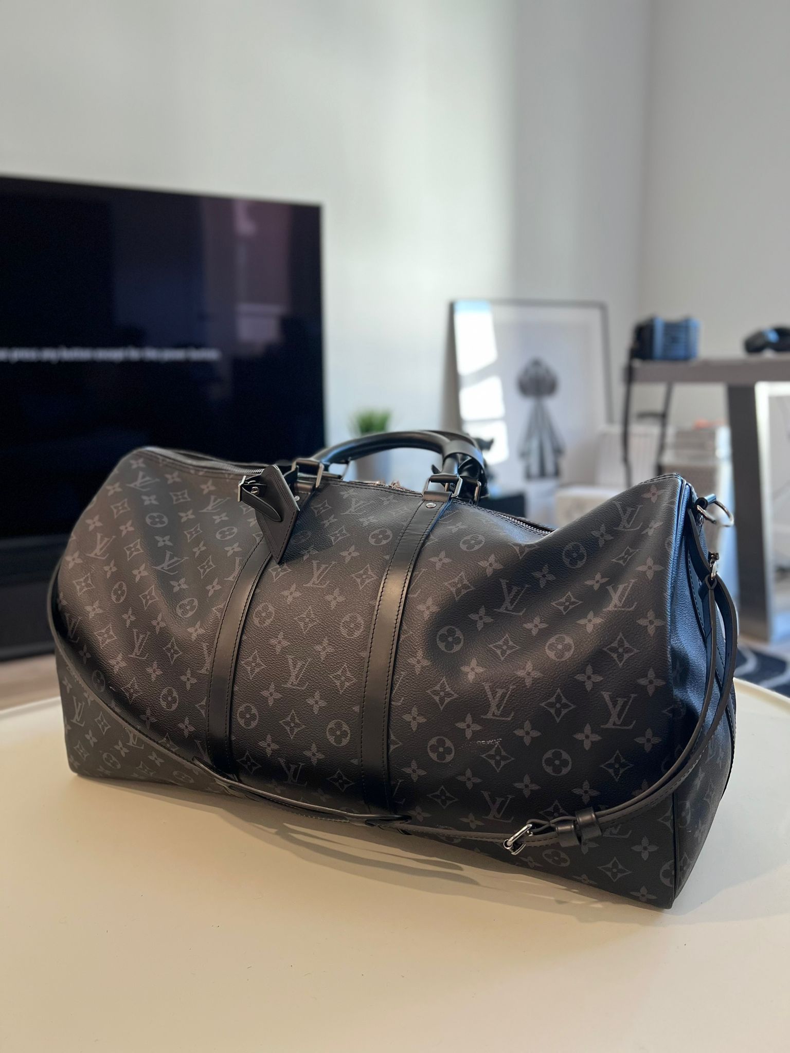 Louis Vuitton Keepall 55 Duffel in Damier Infini Leather with original  receipt