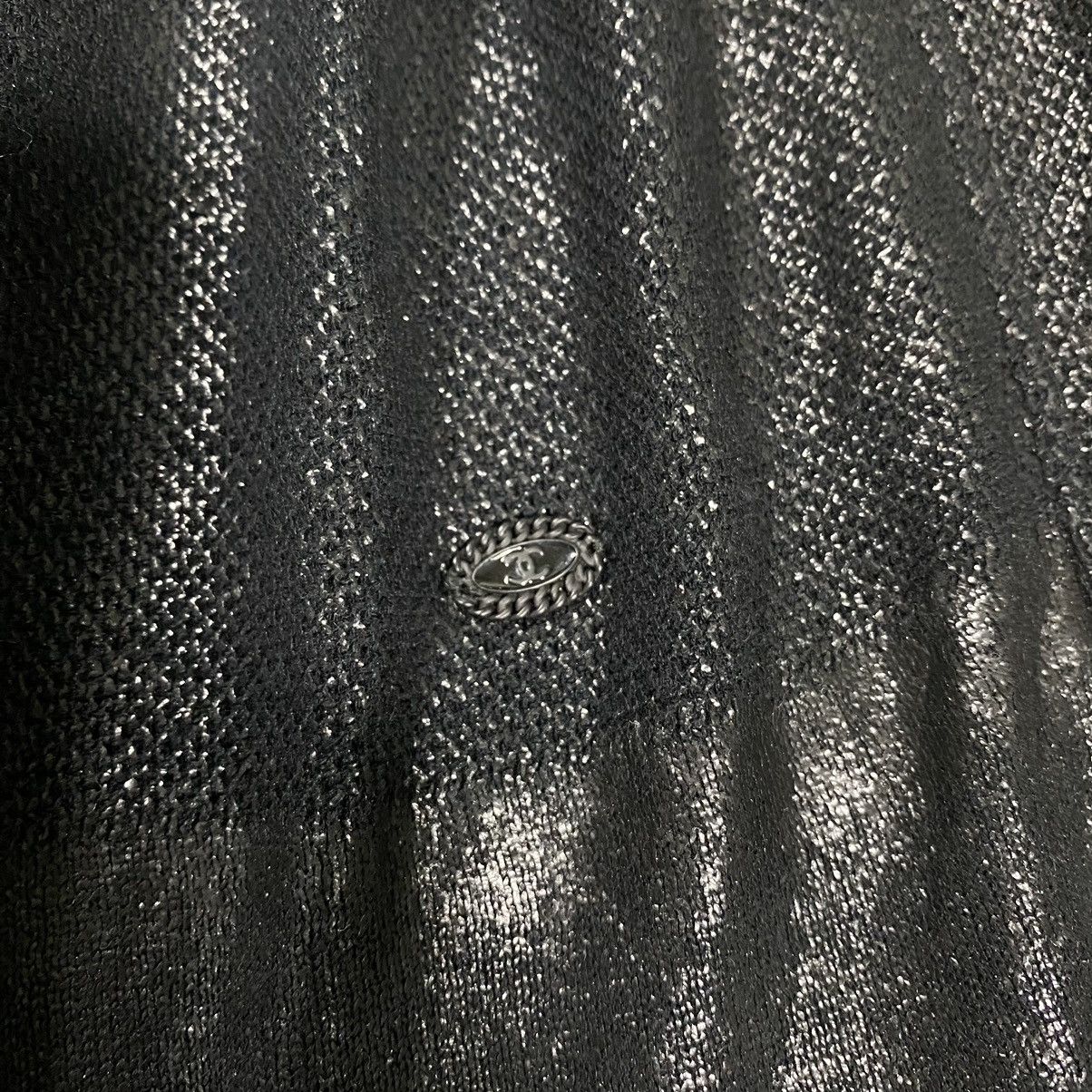 Chanel × Vintage Vintage Chanel Black Coated Skirt Size 24" / US 00 / IT 34 - 11 Thumbnail