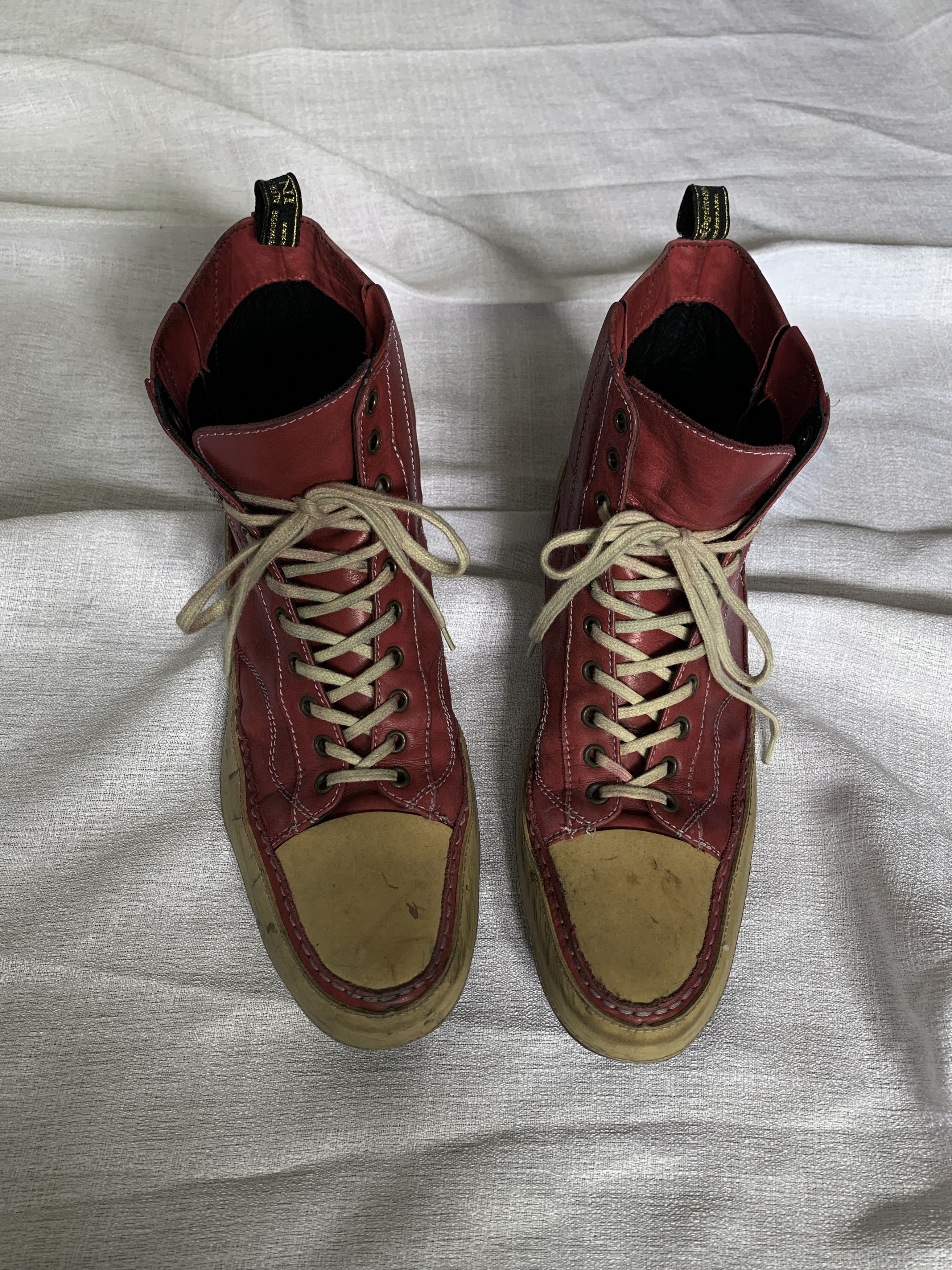 Other alfredoBANNISTER Lace-up Red Leather Boots | Grailed