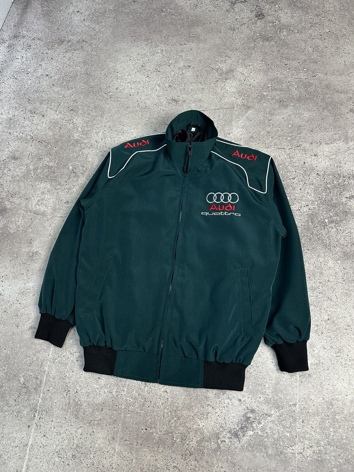 Audi × Vintage Vintage Audi Racing Jacket Motorsport Black Big Logo Size US XS / EU 42 / 0 - 3 Thumbnail