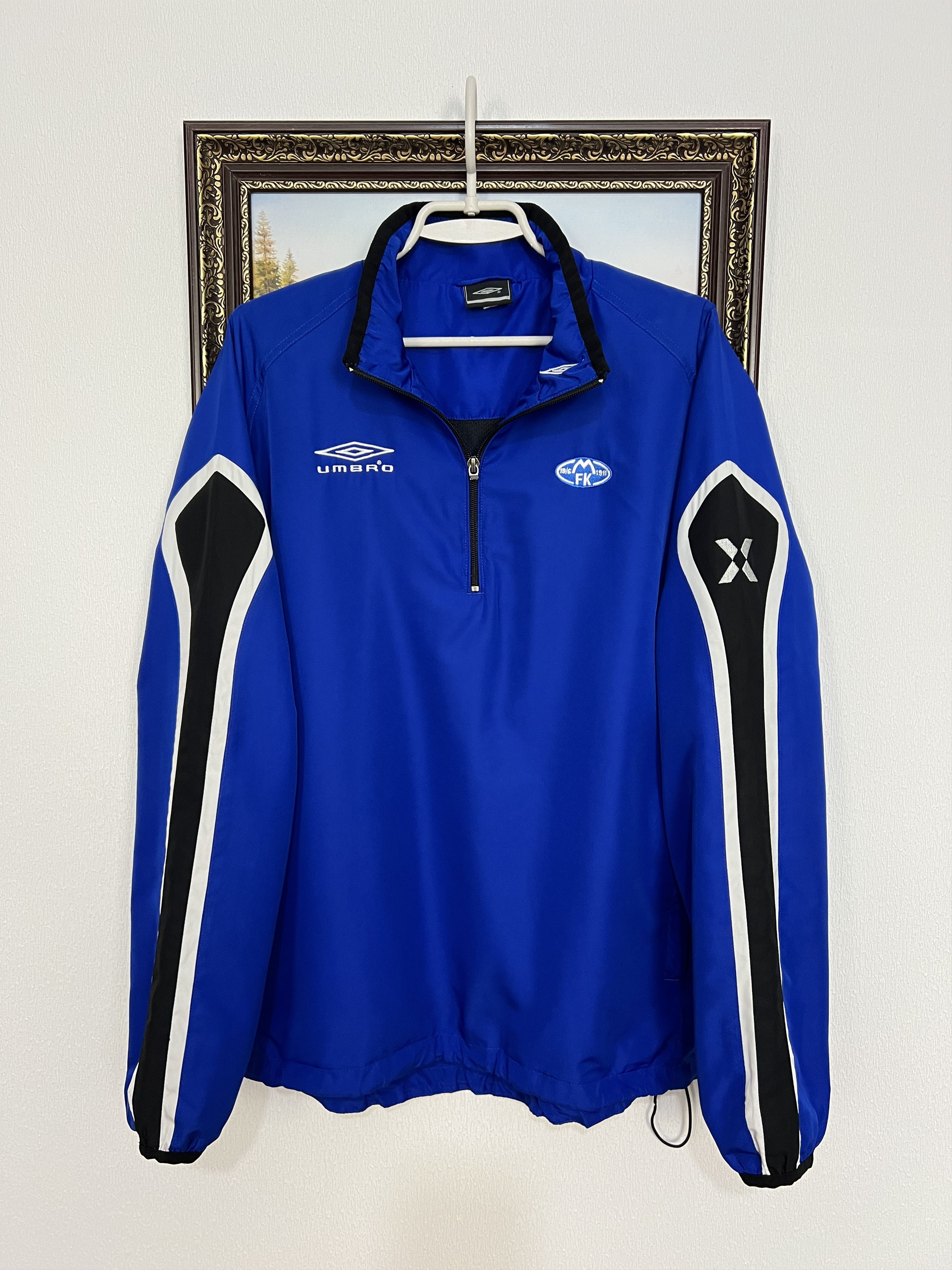 Umbro Vintage Molde Football Train Jacket Blue Track Top Soccer Size US M / EU 48-50 / 2 - 1 Thumbnail