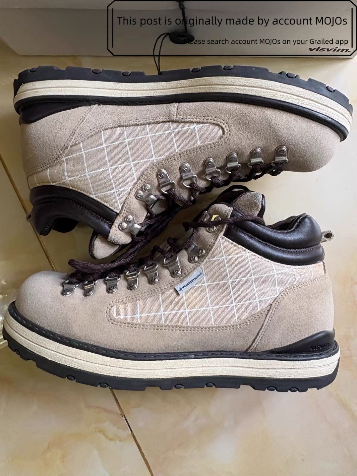 Visvim Sz 9.5 Visvim Serra Boots x Fragment Square Pattern Boots Size US 9.5 / EU 42-43 - 3 Thumbnail