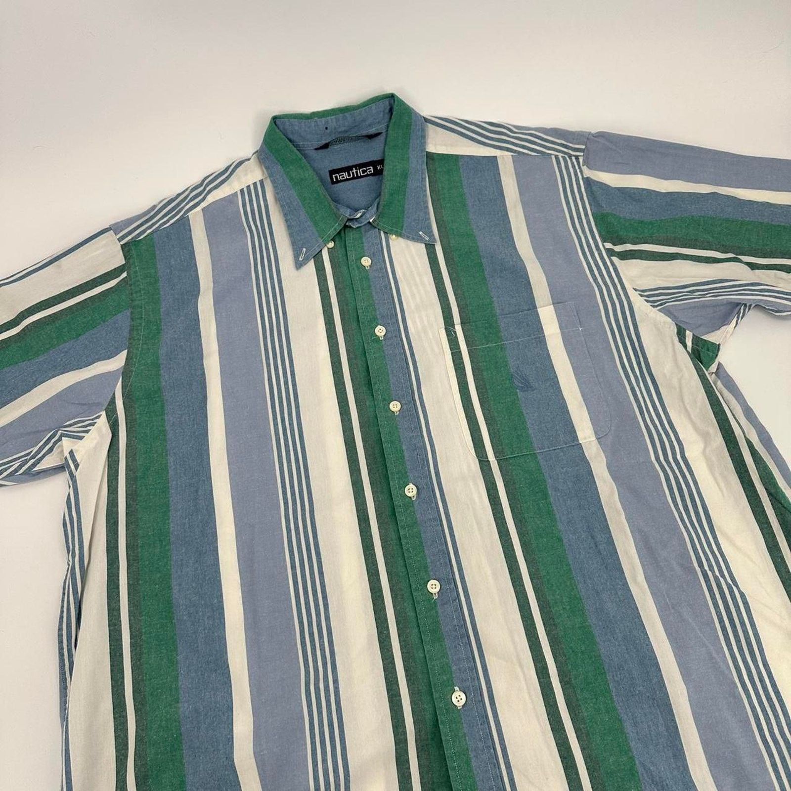 Nautica Y2k nautica striped button up shirt Size US XL / EU 56 / 4 - 5 Thumbnail