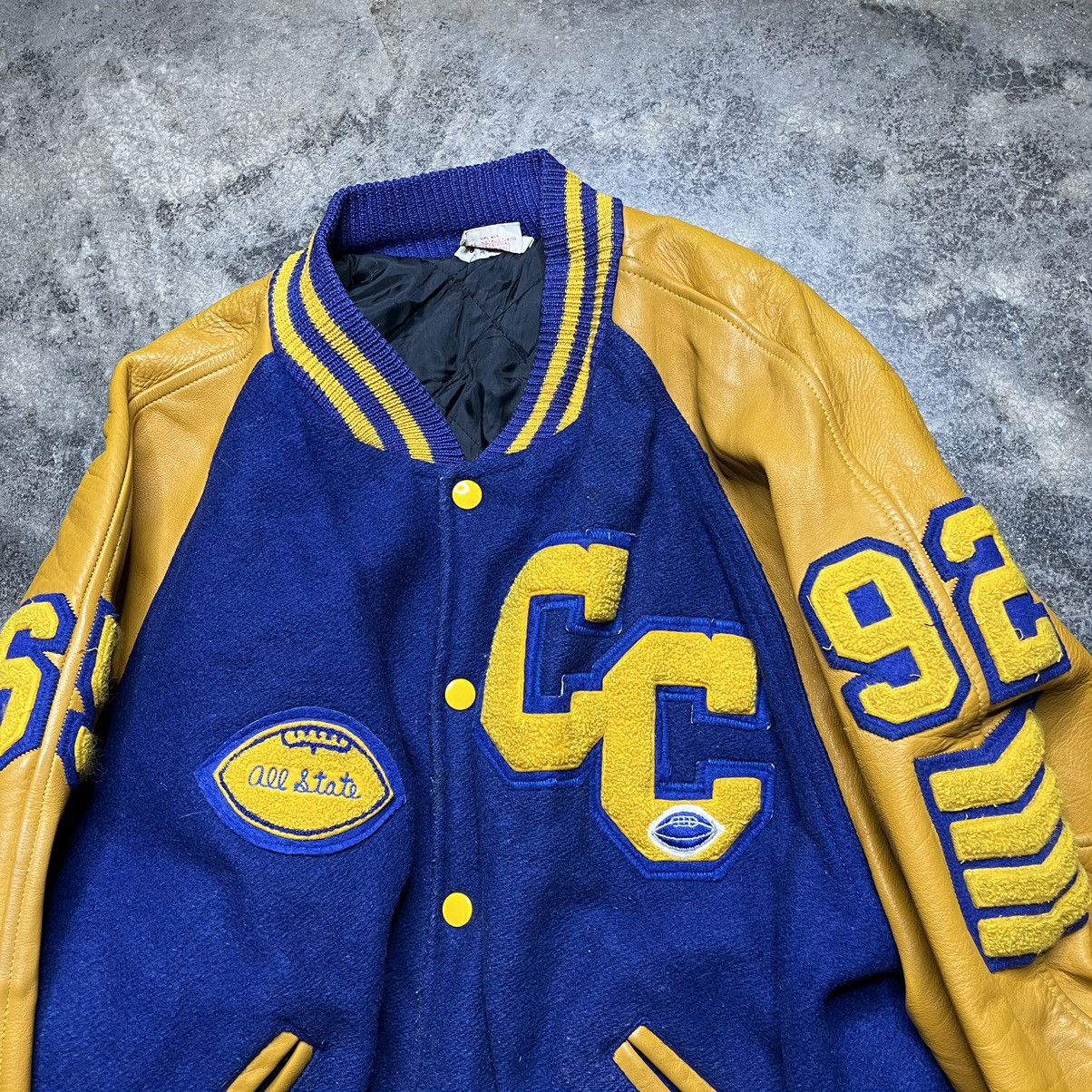Vintage vintage 60s 70s chain stitch varsity jacket Size US L / EU 52-54 / 3 - 6 Thumbnail