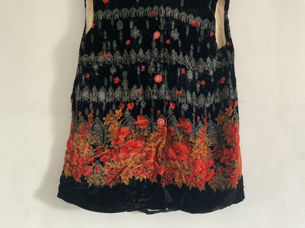 If Six Was Nine Velvet Mohair Fur Flower Art Long Vest Size US L / EU 52-54 / 3 - 4 Thumbnail