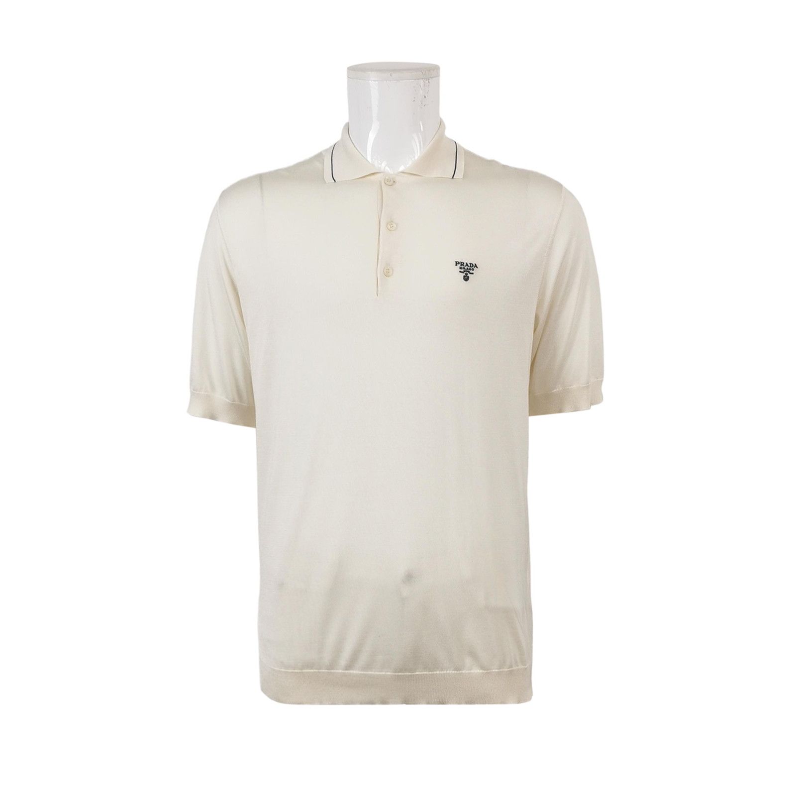 Prada Prada Logo Knit Polo Shirt Size 50 Size US M / EU 48-50 / 2 - 1 Thumbnail