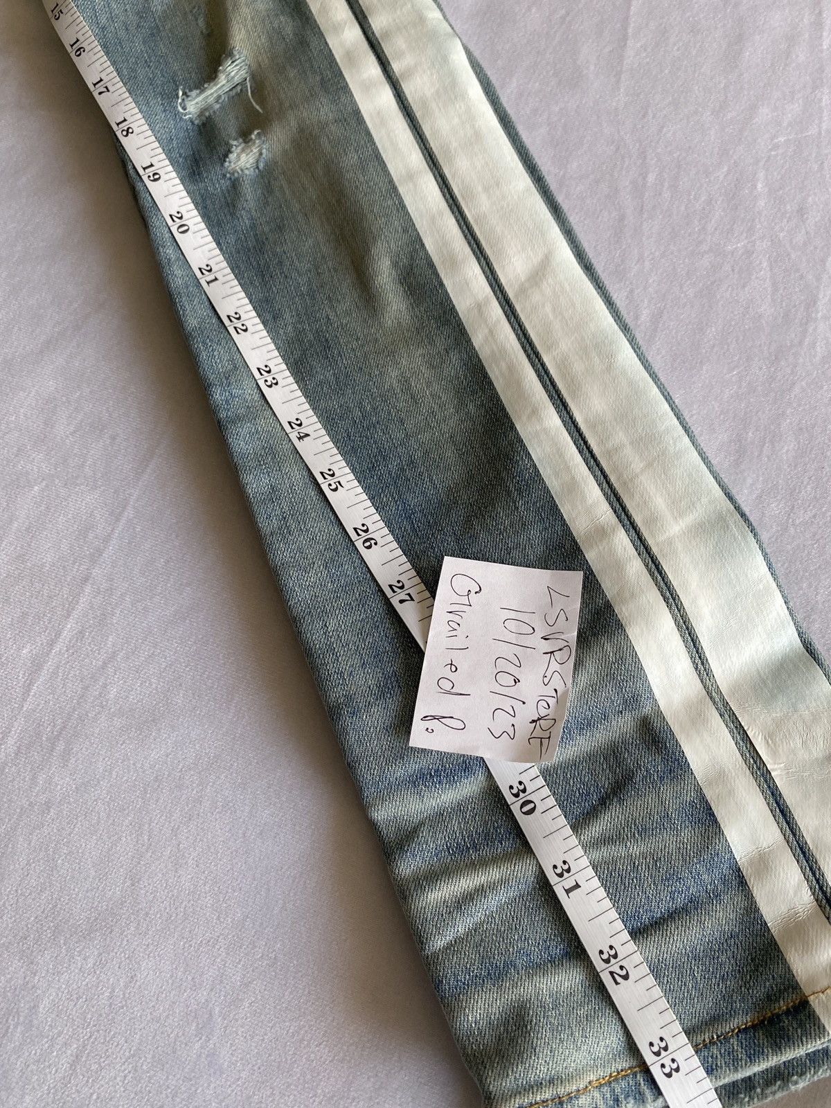 Amiri AMIRI Track Jean LT Indigo 32 OG - Gently Used* Size US 32 / EU 48 - 20 Thumbnail