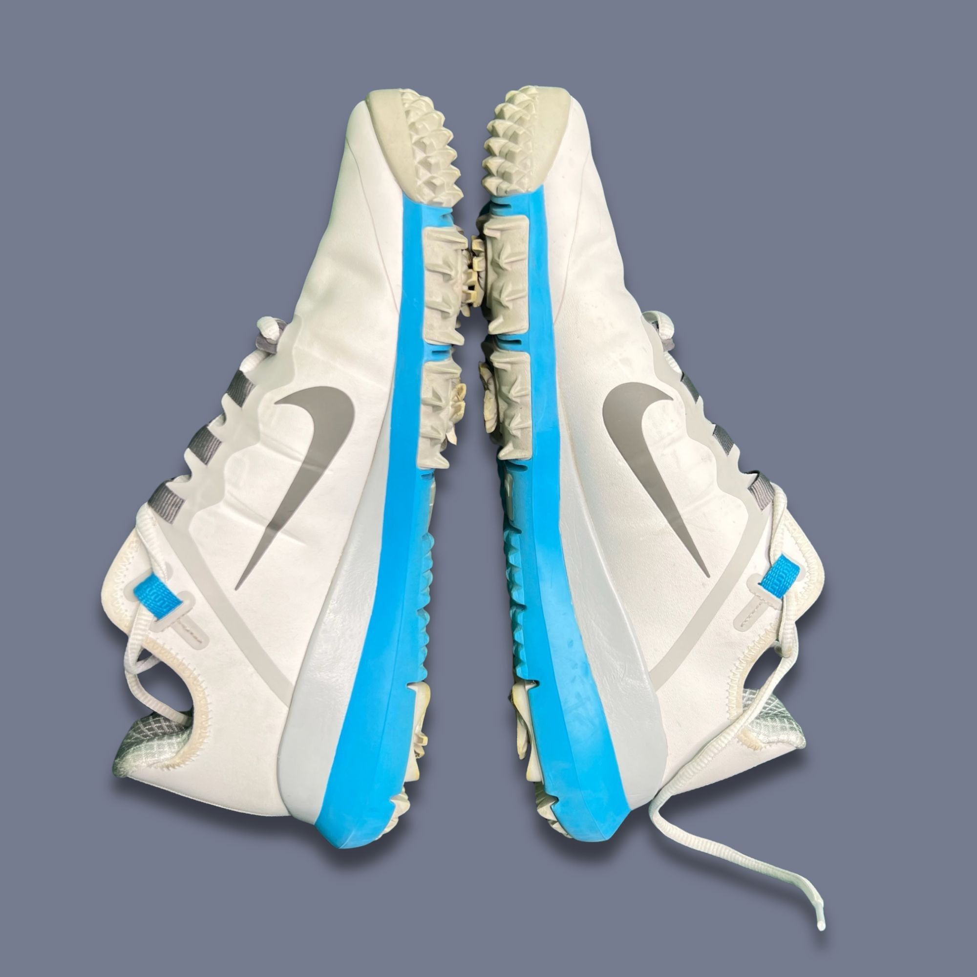 Nike NIKE Tiger Woods 13 Mens Golf Shoes Size 9 White/Blue Lightw Size US 9 / EU 42 - 4 Thumbnail