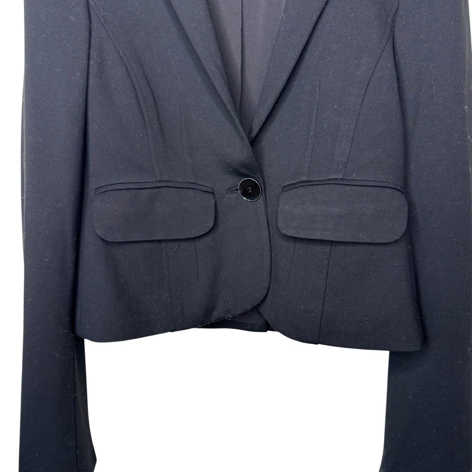 Nanette Lepore NANETTE LEPORE Single Button Double Pocket Black Blazer Size XS / US 0-2 / IT 36-38 - 3 Thumbnail