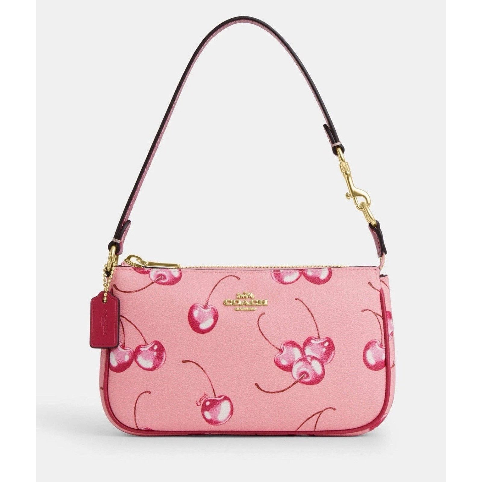 Coach NWT COACH CR827 Nolita 19 Cherry Flower Pink Bright Violent Size ONE SIZE - 8 Thumbnail