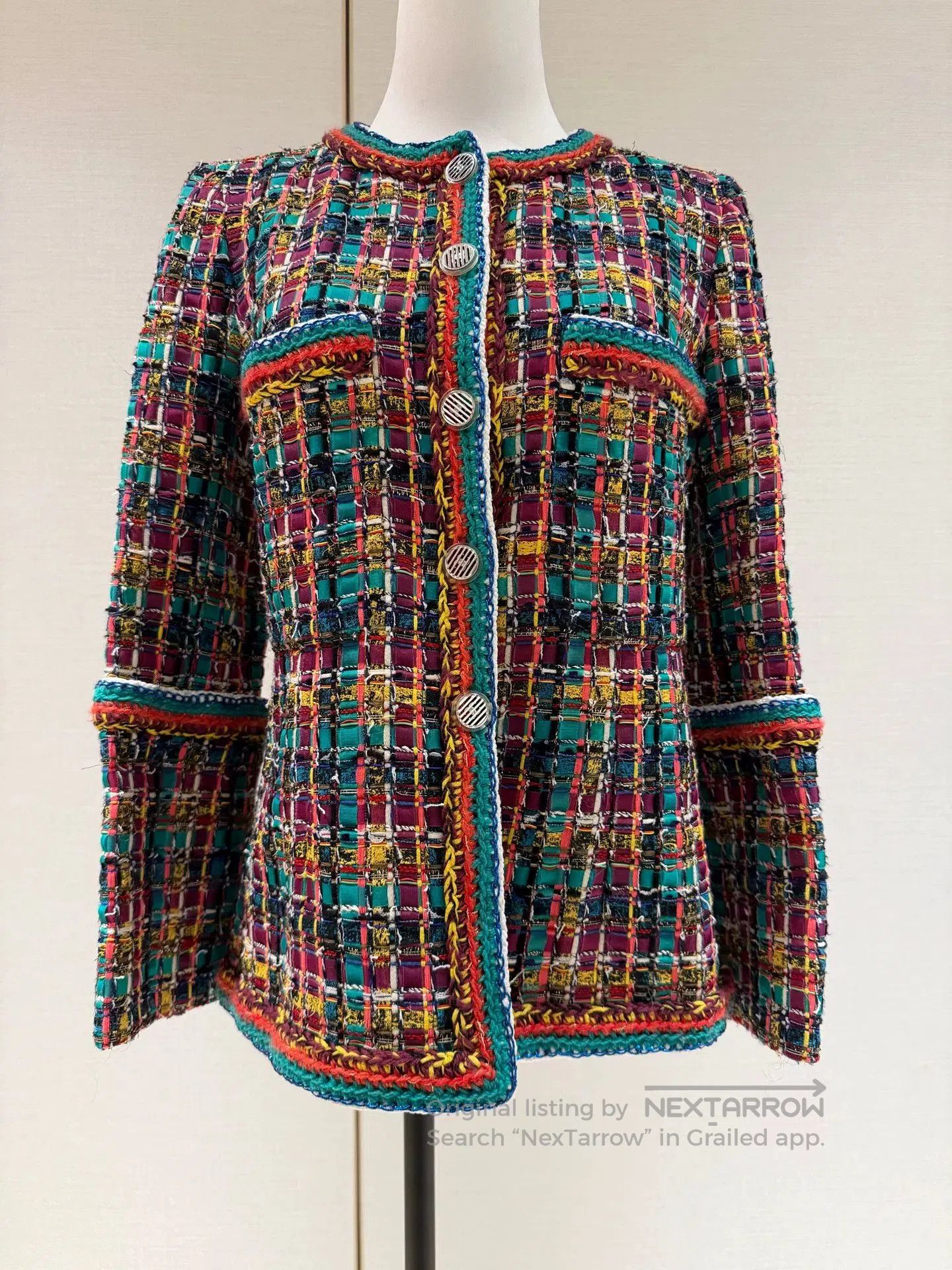 Chanel Chanel Colorful Mosaic Knit Jacket. Size US S / EU 44-46 / 1 - 1 Thumbnail