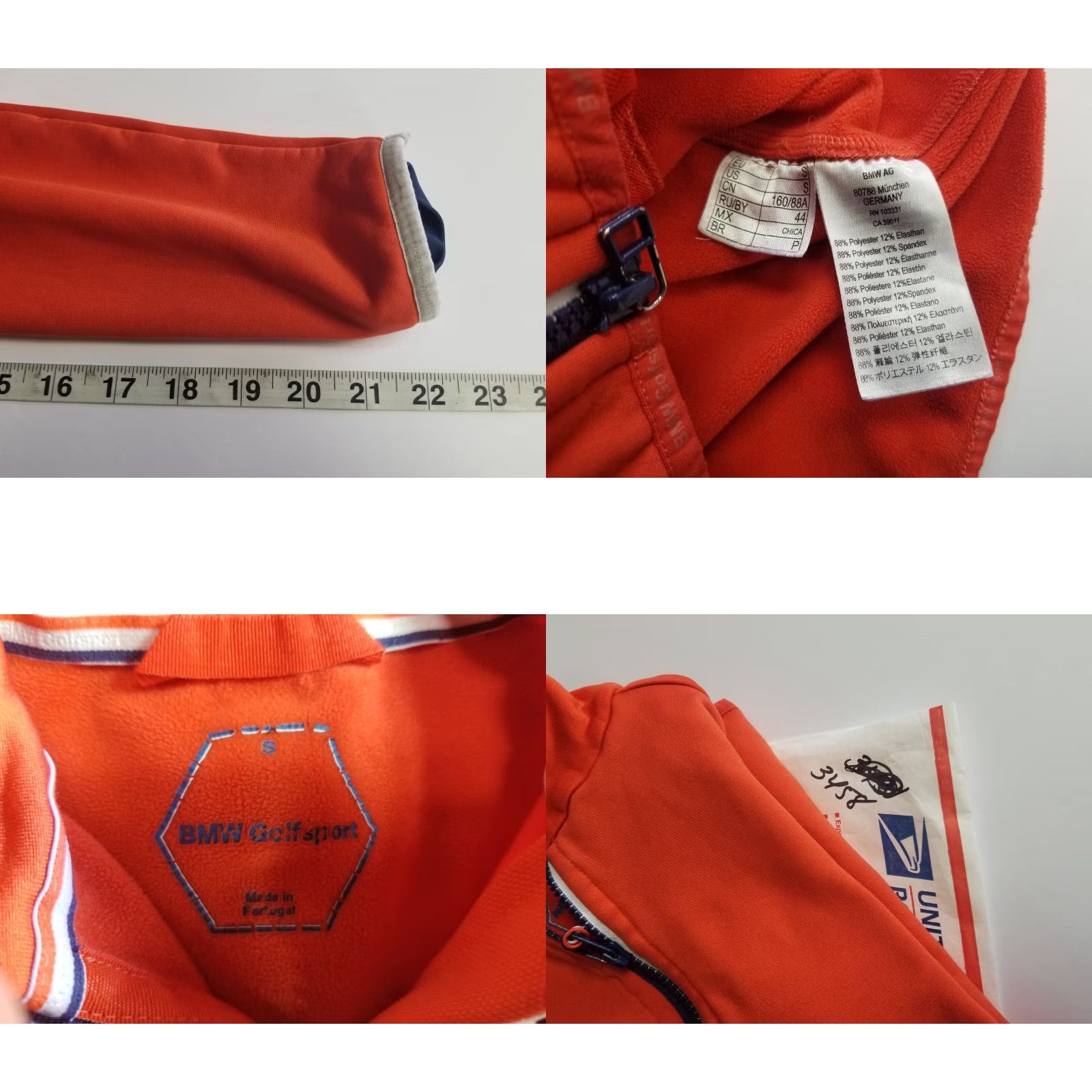 BMW BMW Golfsport Genuine Sweatshirt Women's Full Zip Jacket Size Small Orange Size S / US 4 / IT 40 - 8 Thumbnail