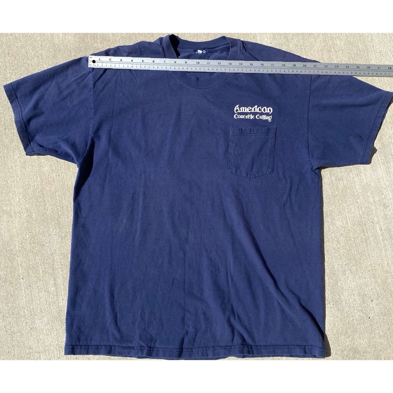 Vintage VINTAGE American Pocket Tee Graphic Graphic T-Shirt XL Blue USA 90s Mens Short Sleeve Crew Neck Pockets Back Graphic 1990s Size US XL / EU 56 / 4 - 7 Thumbnail
