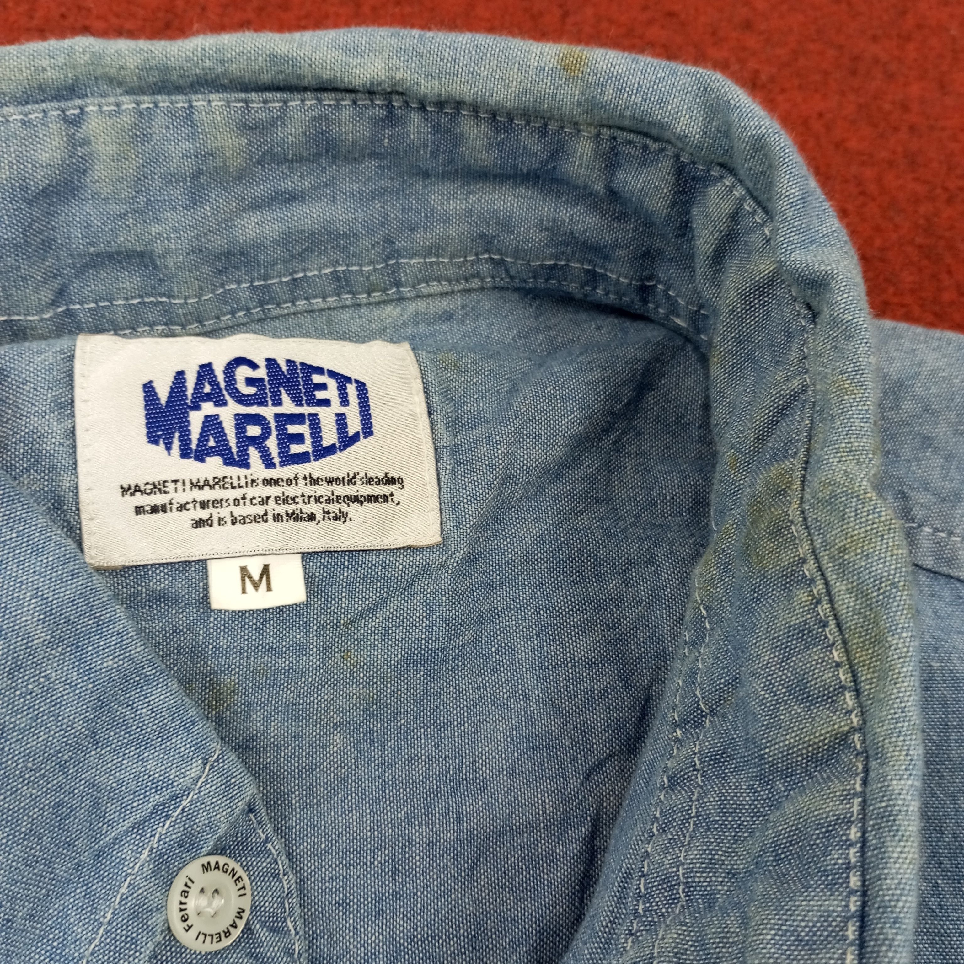 Ferrari × Vintage Ferrari Magneti Marelli Embroidery Design Casual Style Shirt Size US L / EU 52-54 / 3 - 8 Thumbnail