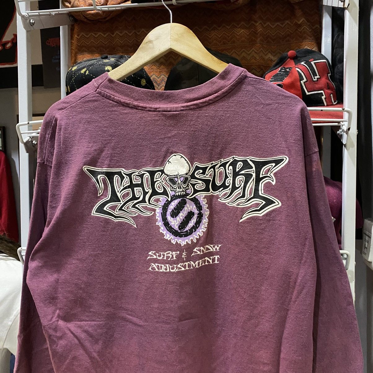 Vintage Vintage The Surf Skull Surf & Snow Longsleeve 90s T-Shirts Size US XL / EU 56 / 4 - 3 Thumbnail
