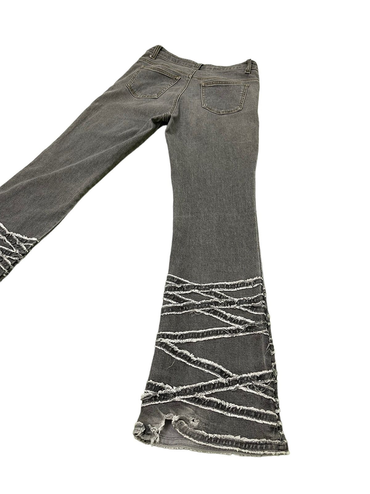 Japanese Brand Flare Jeans Skinny Lip Make Distress Stretch Boot Cut 6🟦4 Size US 29 - 13 Thumbnail