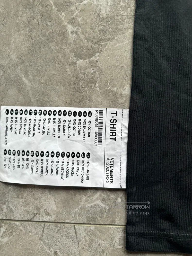 Vetements Vetements Small Logo Letter Print Short Sleeve Black T-Shi Size US M / EU 48-50 / 2 - 2 Thumbnail