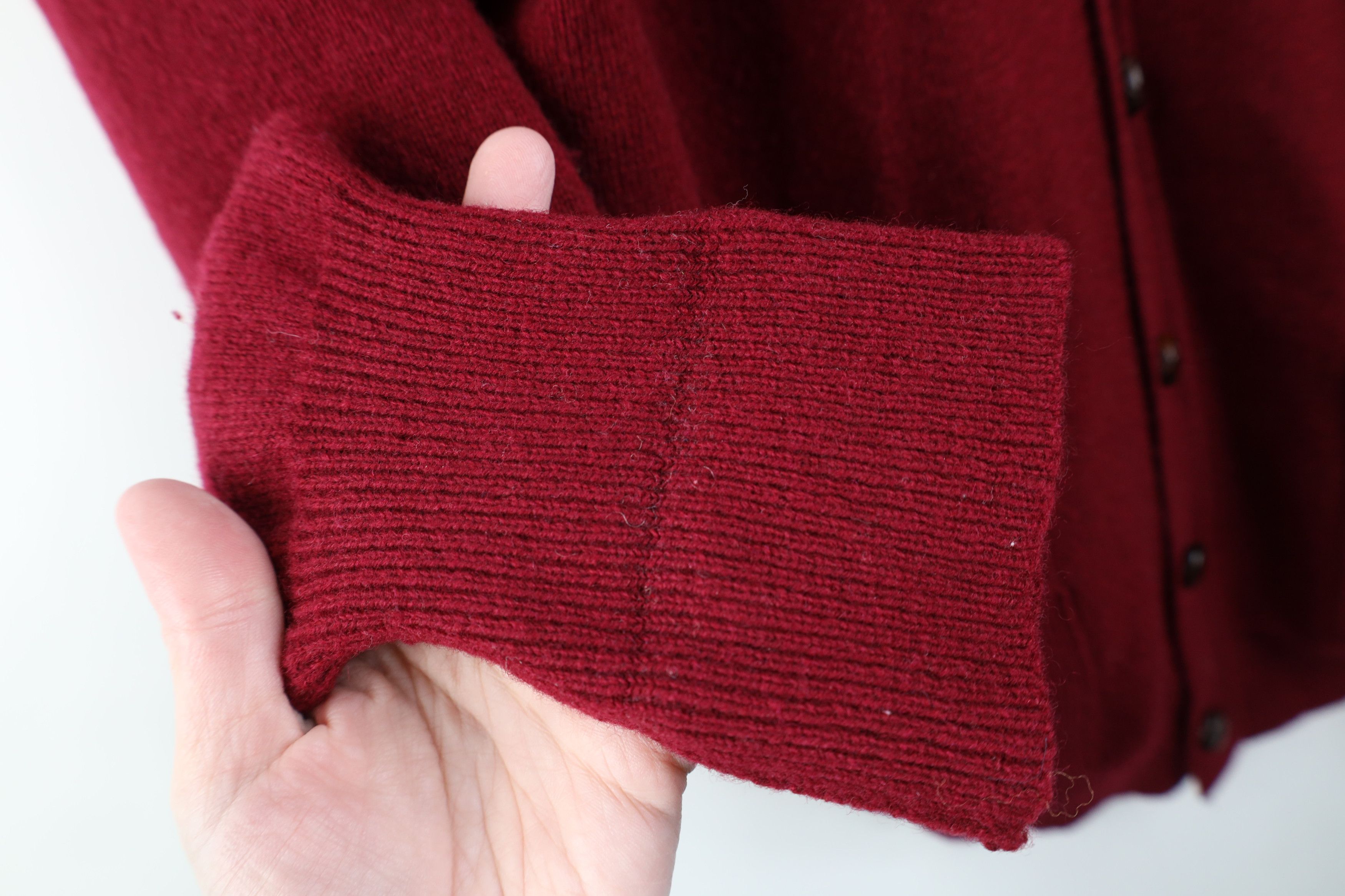 Vintage Vintage 70s Streetwear Knit Kurt Cobain Cardigan Sweater Red Size US XL / EU 56 / 4 - 7 Thumbnail