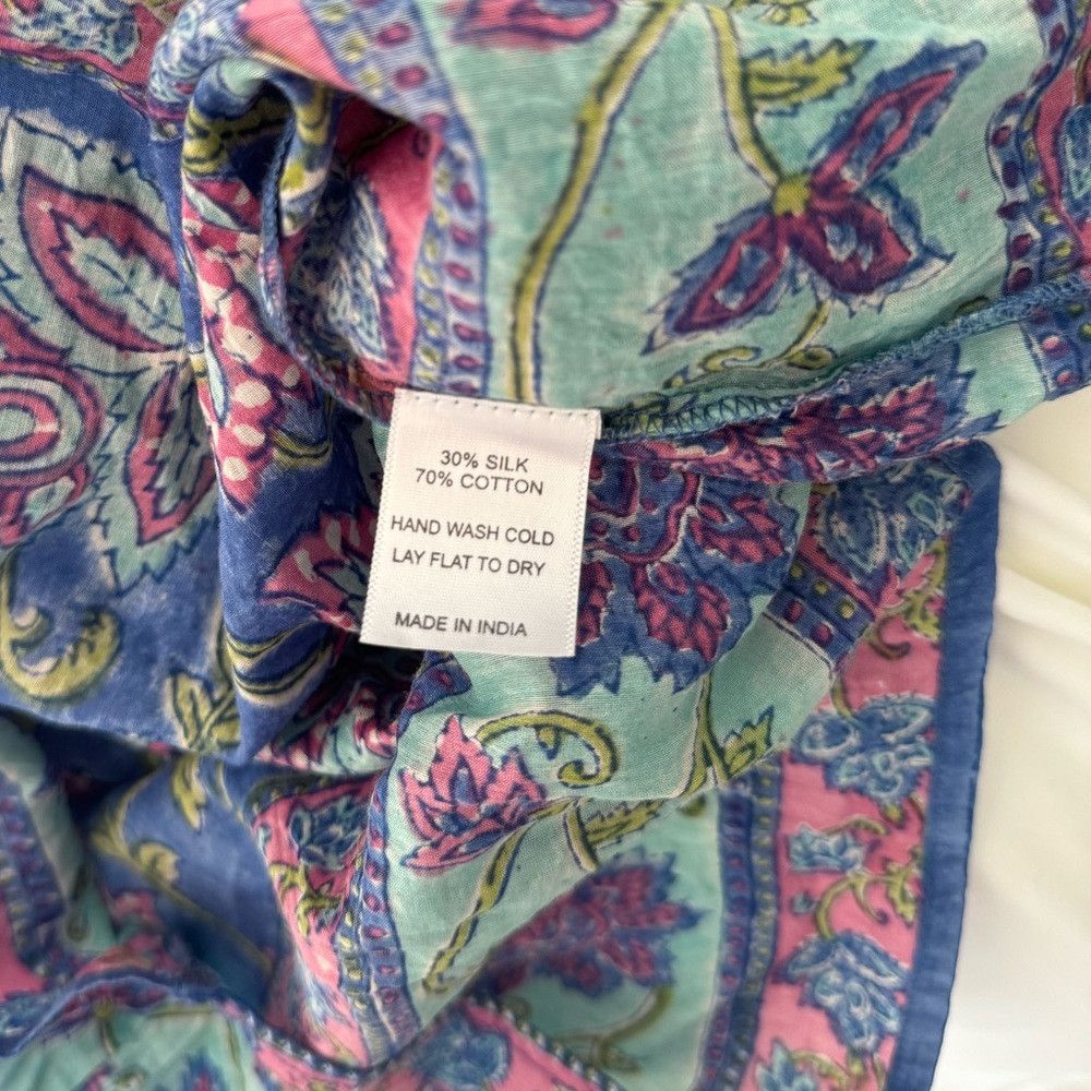 Other Alicia Bell Silk Cotton Tassel Coverup Mumu Dress blue Swim Size M / US 6-8 / IT 42-44 - 5 Thumbnail