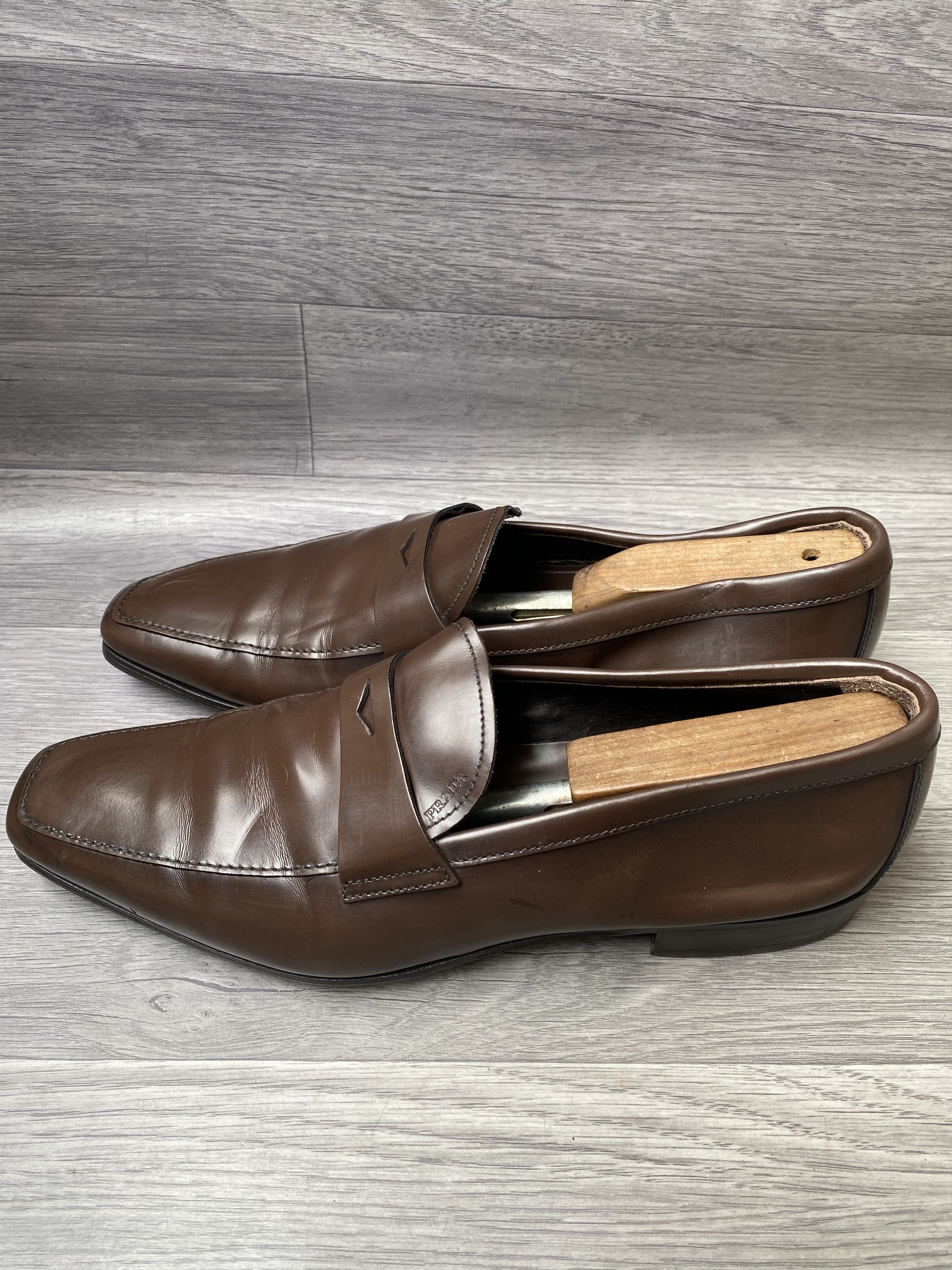 Prada Prada brown penny loafers dress shoes sz uk 10 Size US 11 / EU 44 - 2 Thumbnail